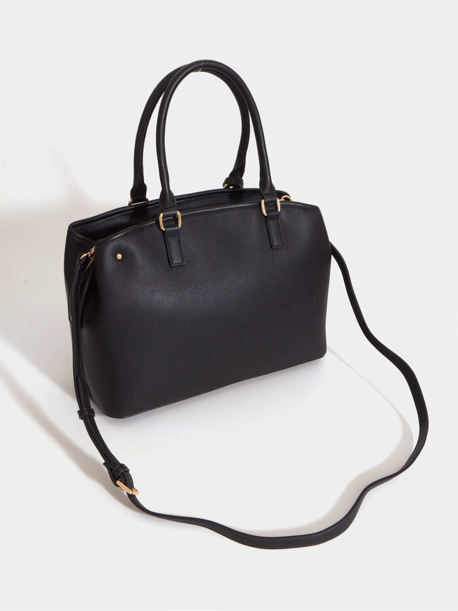 Cartera de mano grande negra Venecia