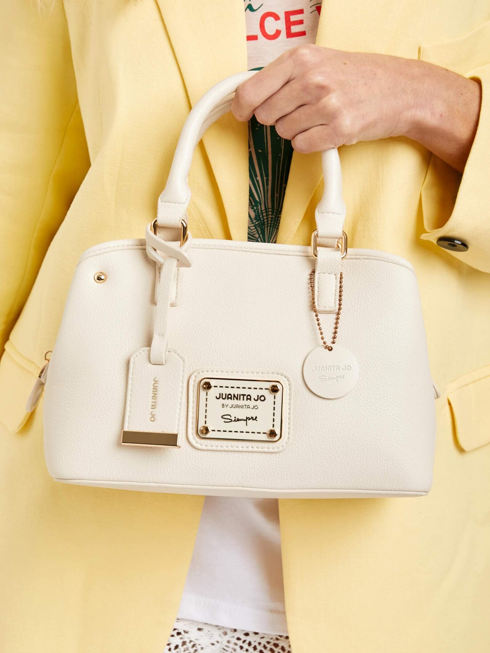 Cartera de mano pequeña tiza Venecia