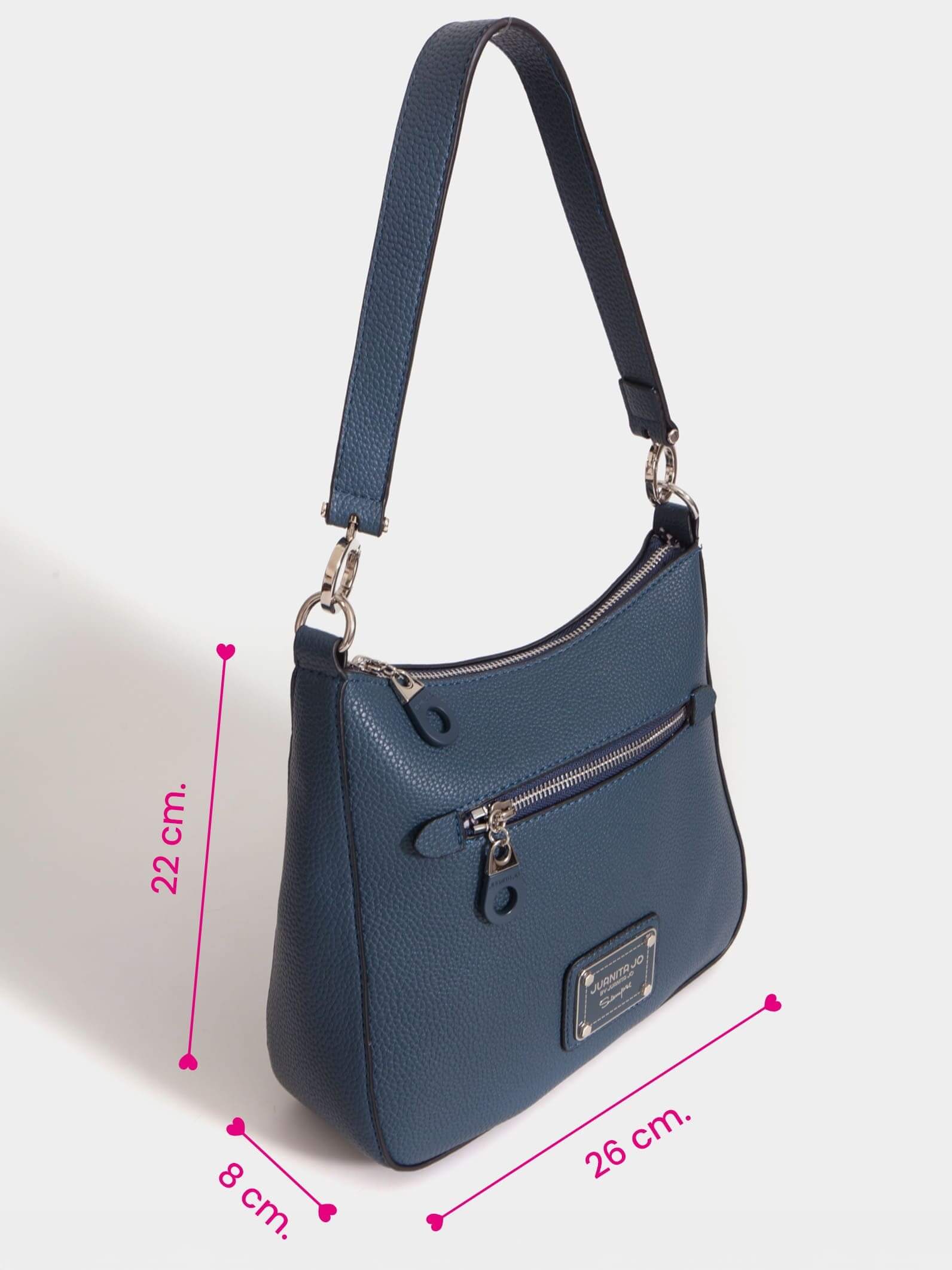 Cartera de hombro azul Milán