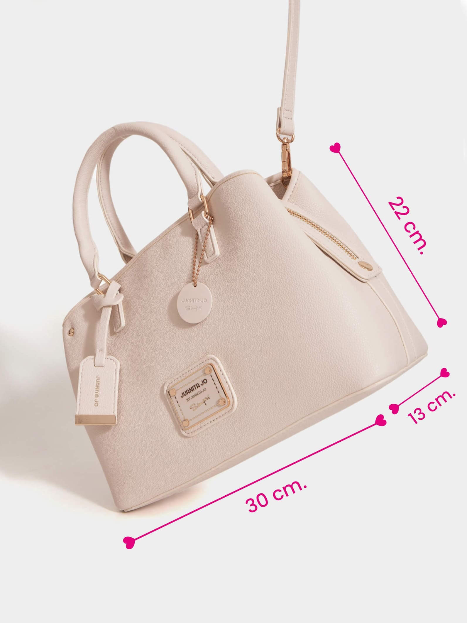 Cartera de mano mediana tiza Venecia