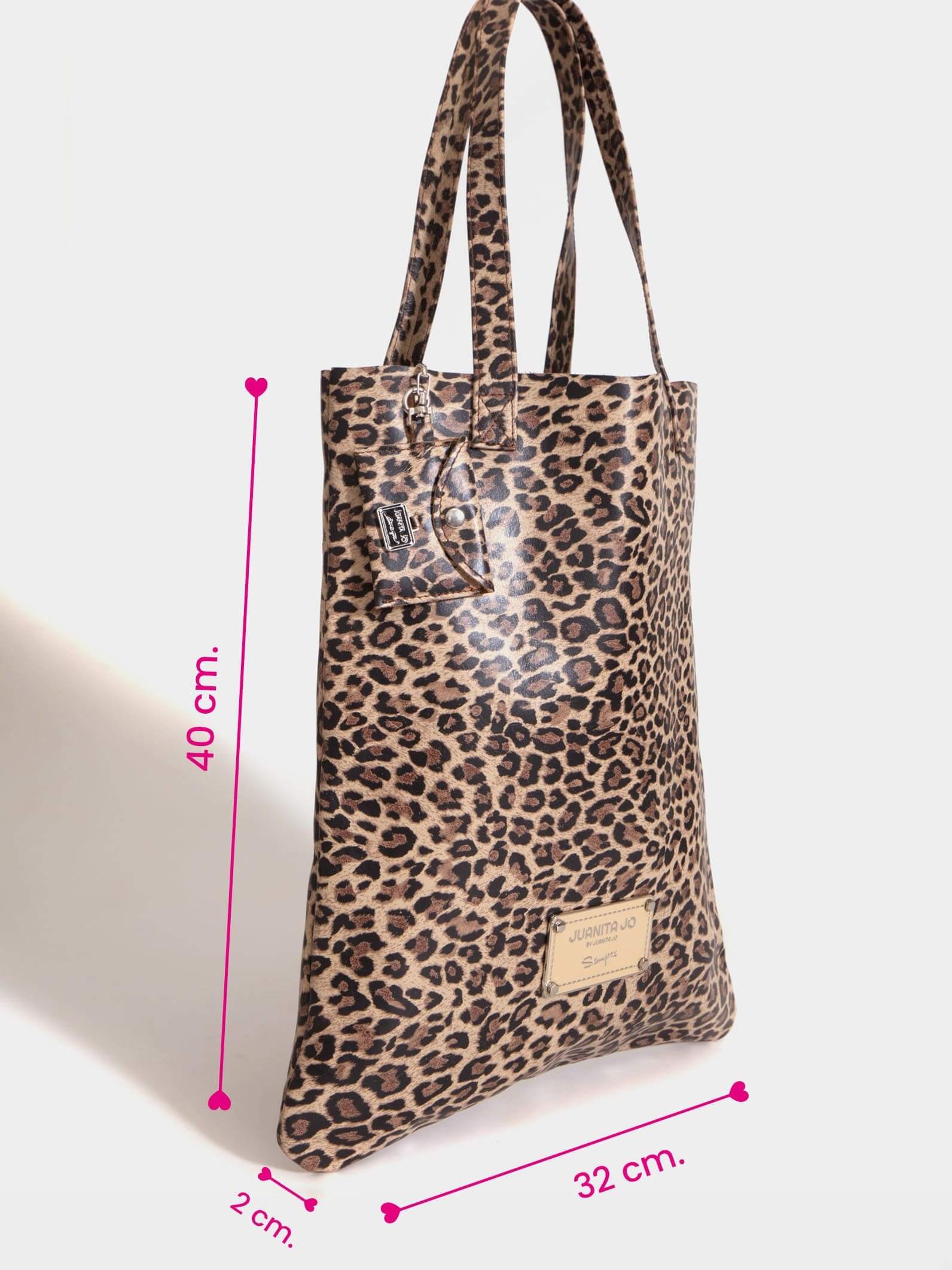 Tote bag de cuero print Génova
