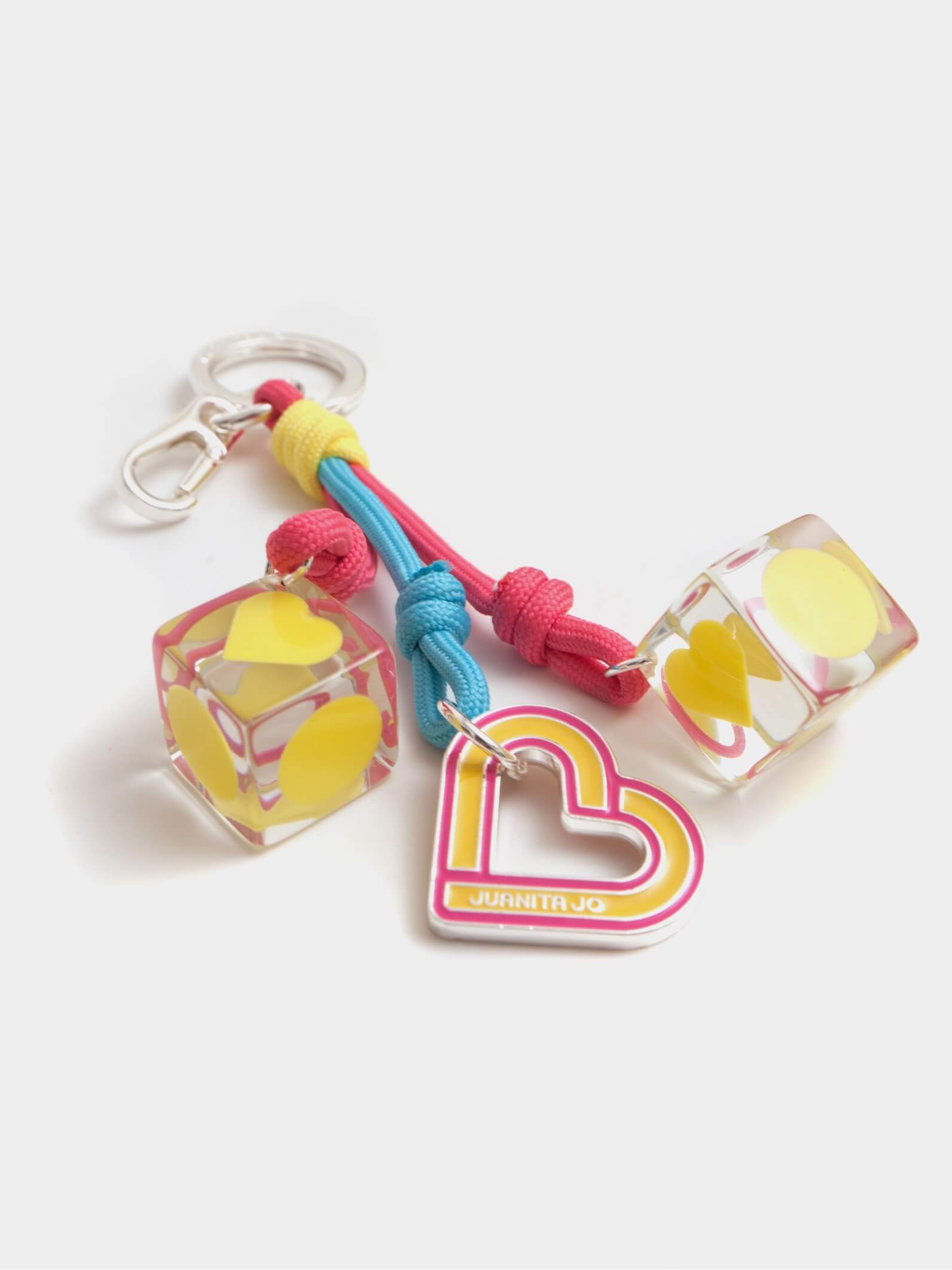 Llavero y charm cubos amarillo