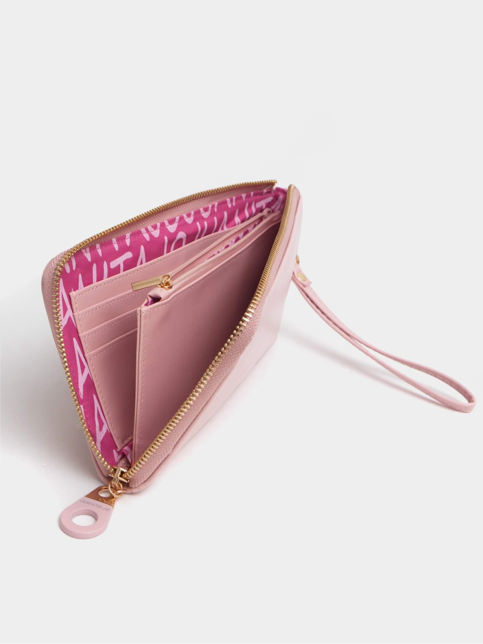 Billetera clásica tipo sobre rosa