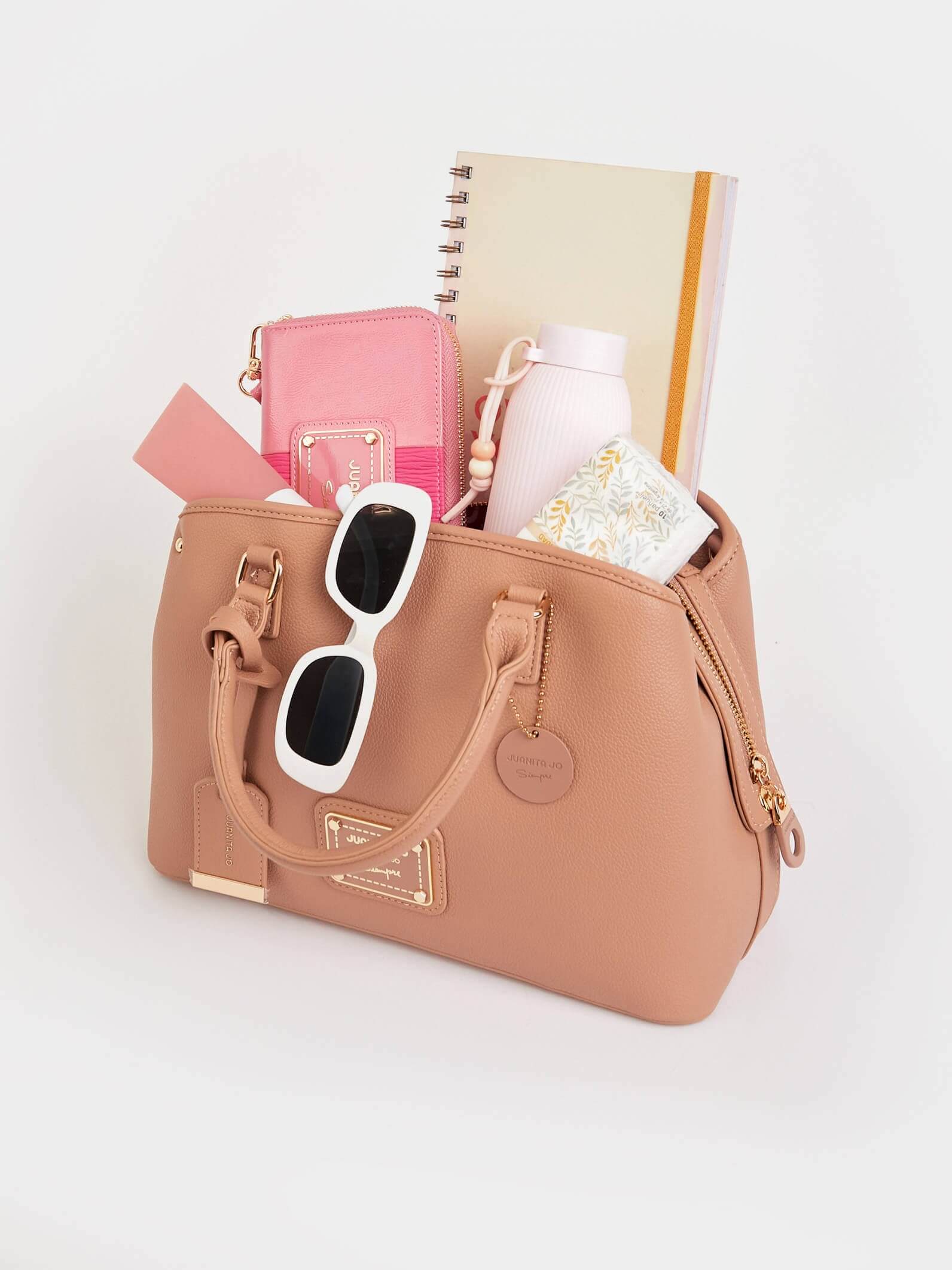 Cartera de mano mediana nude Venecia
