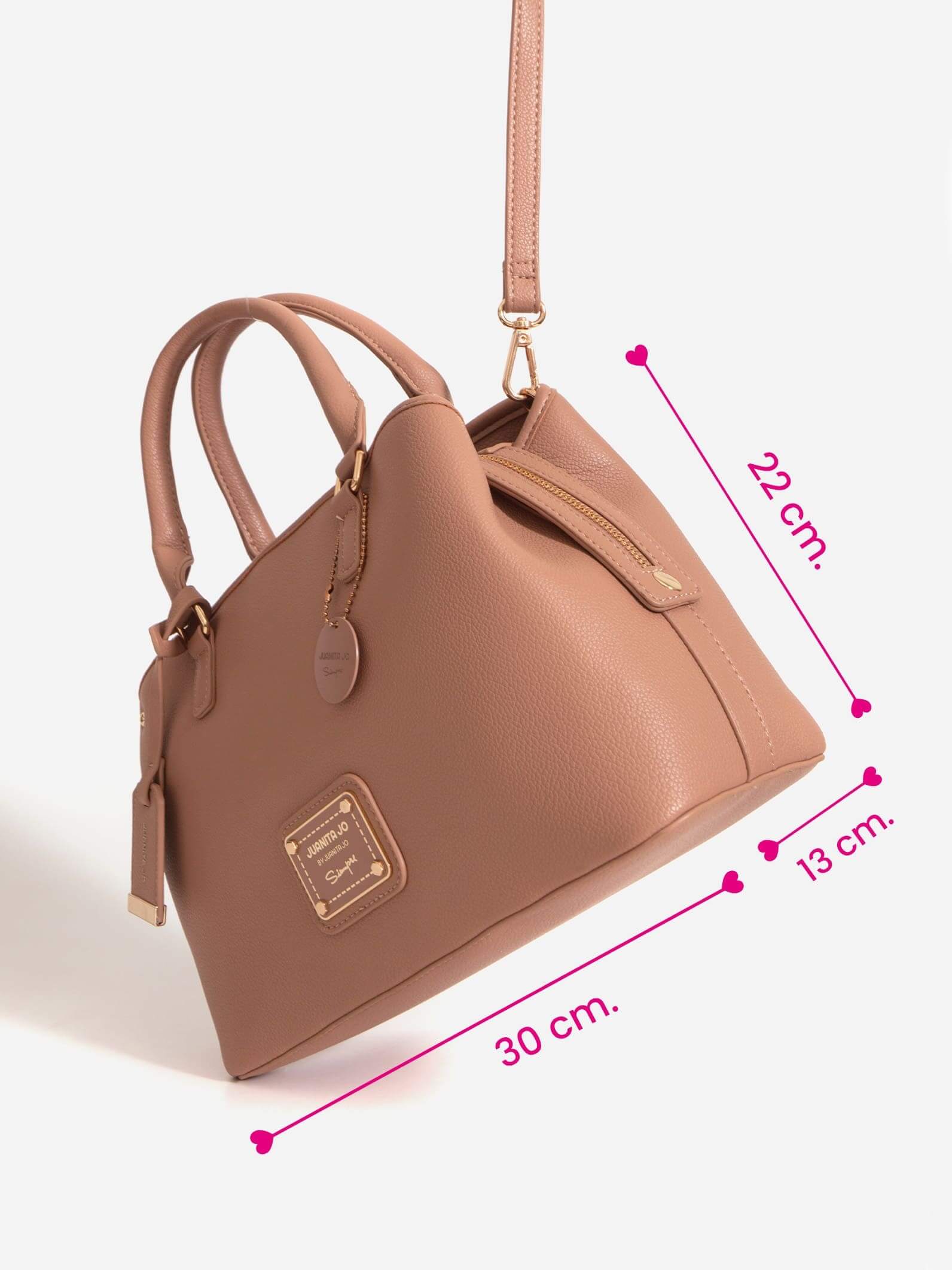 Cartera de mano mediana nude Venecia