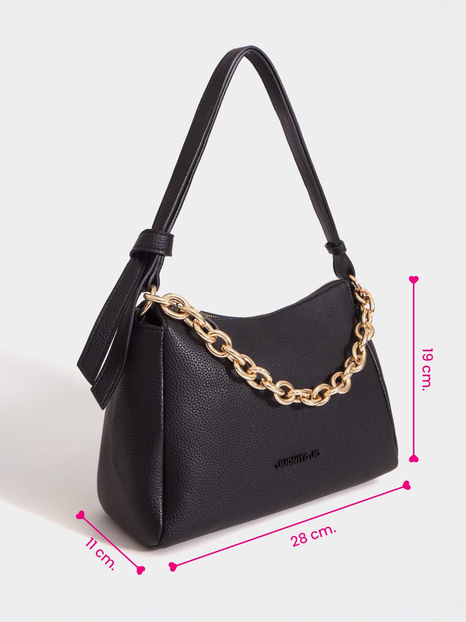 Cartera de hombro negra Juliana