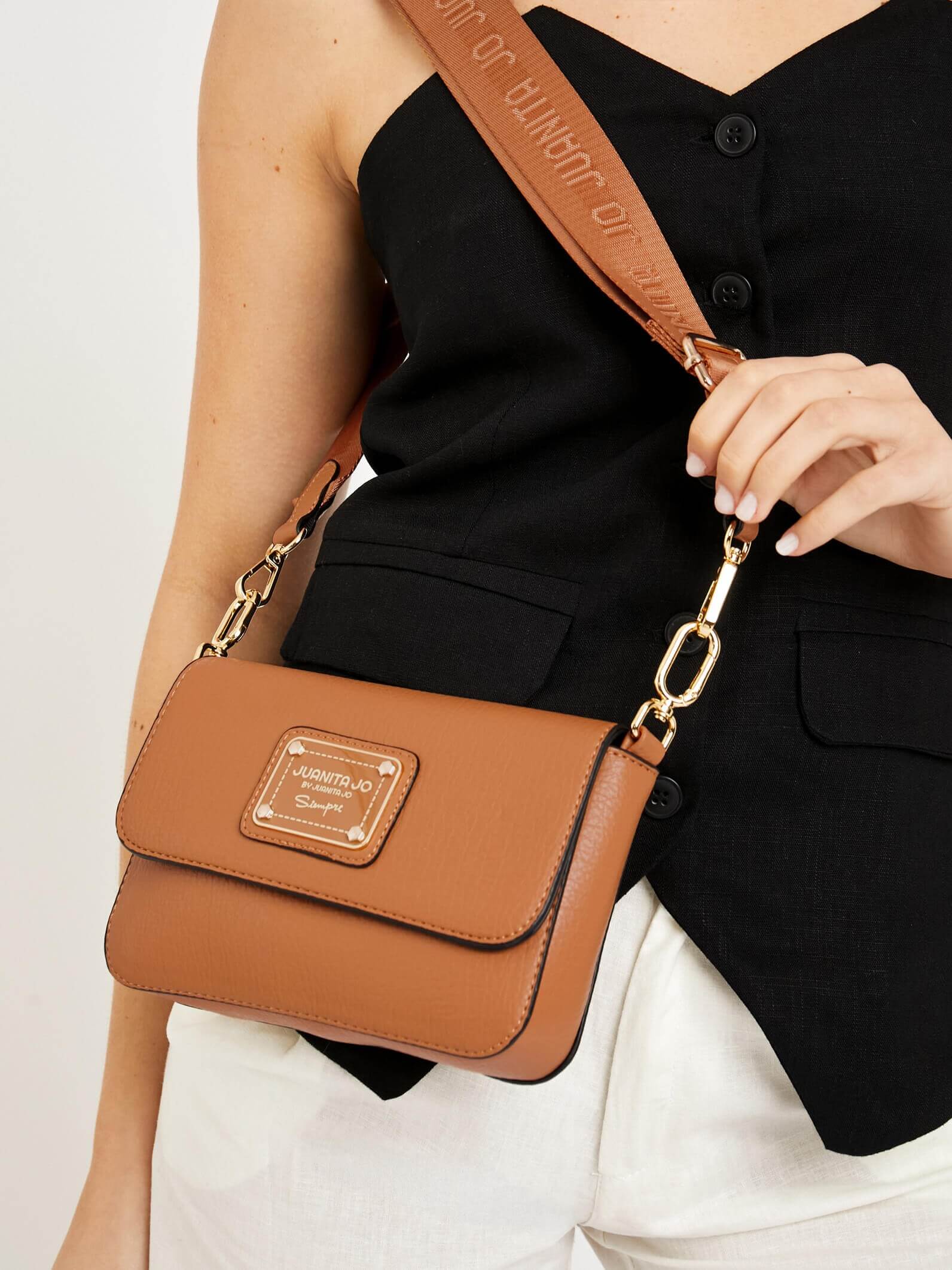 Bandolera 2 en 1 camel Lara