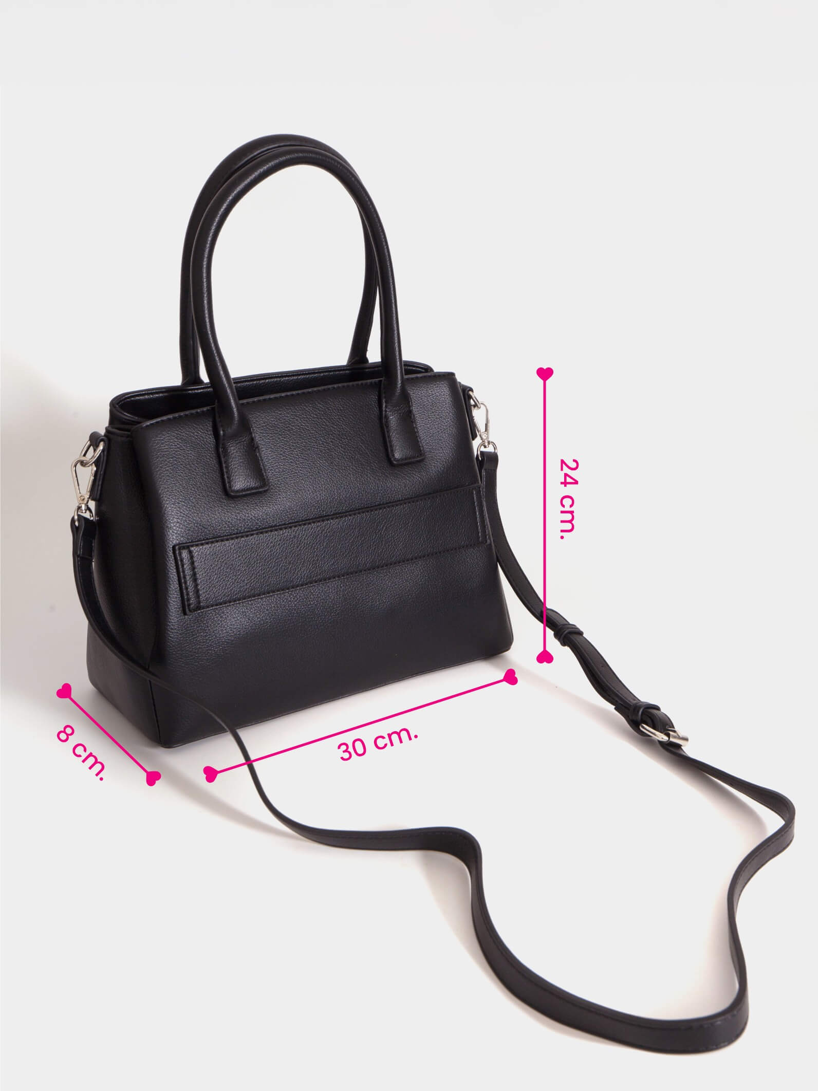 Cartera de mano negra Ana