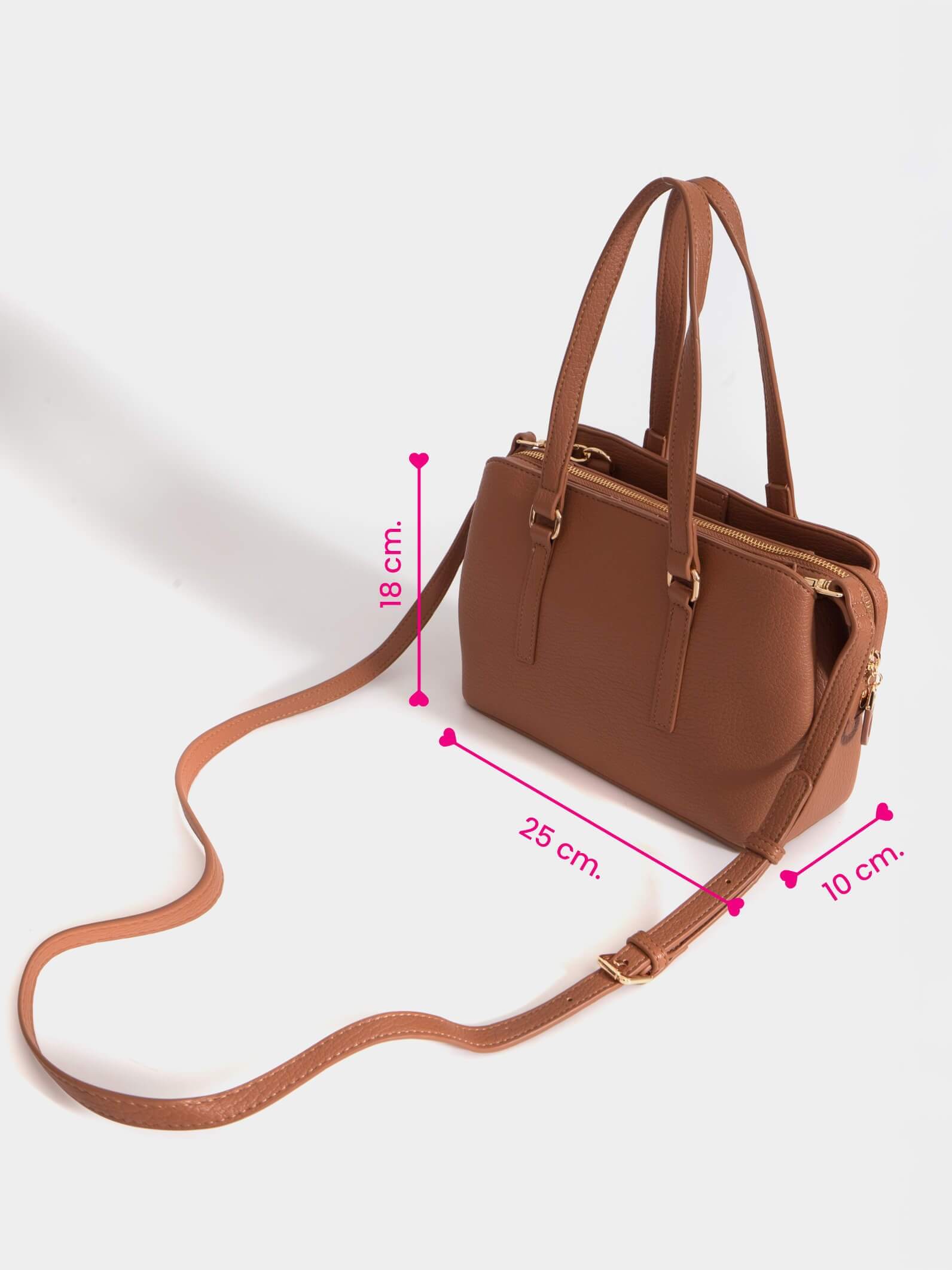 Cartera mediana camel Julieta