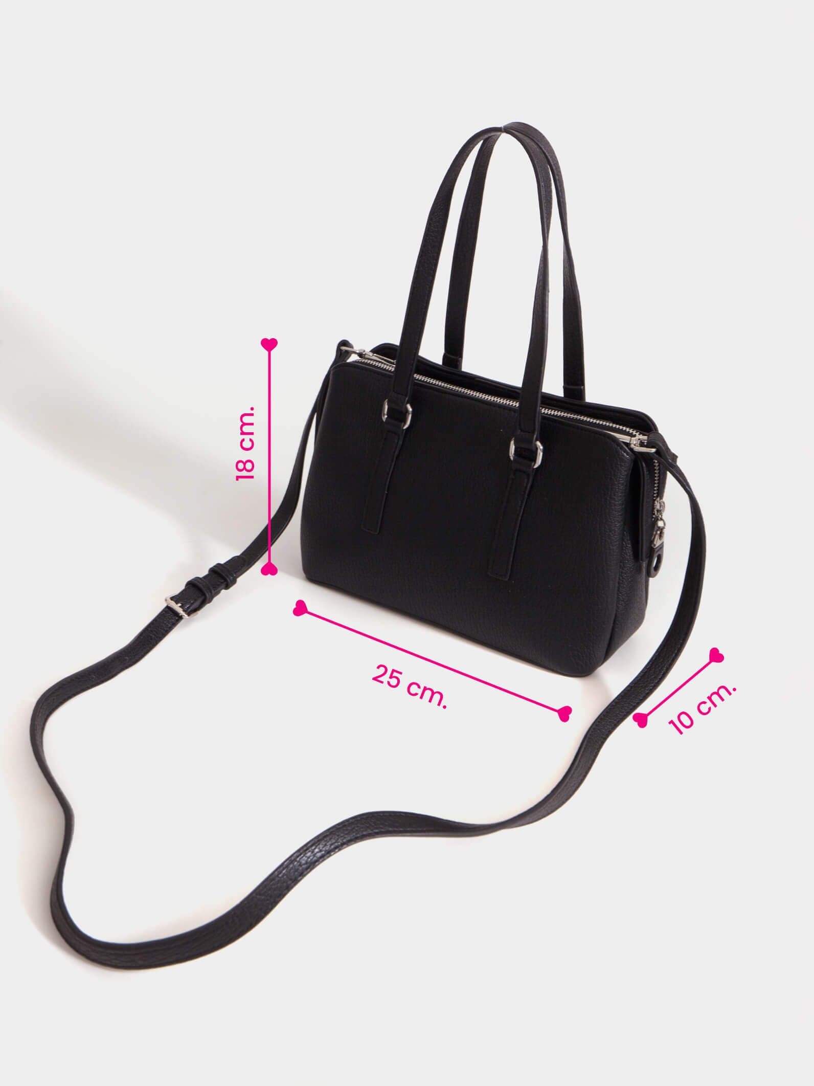Cartera mediana negra Julieta