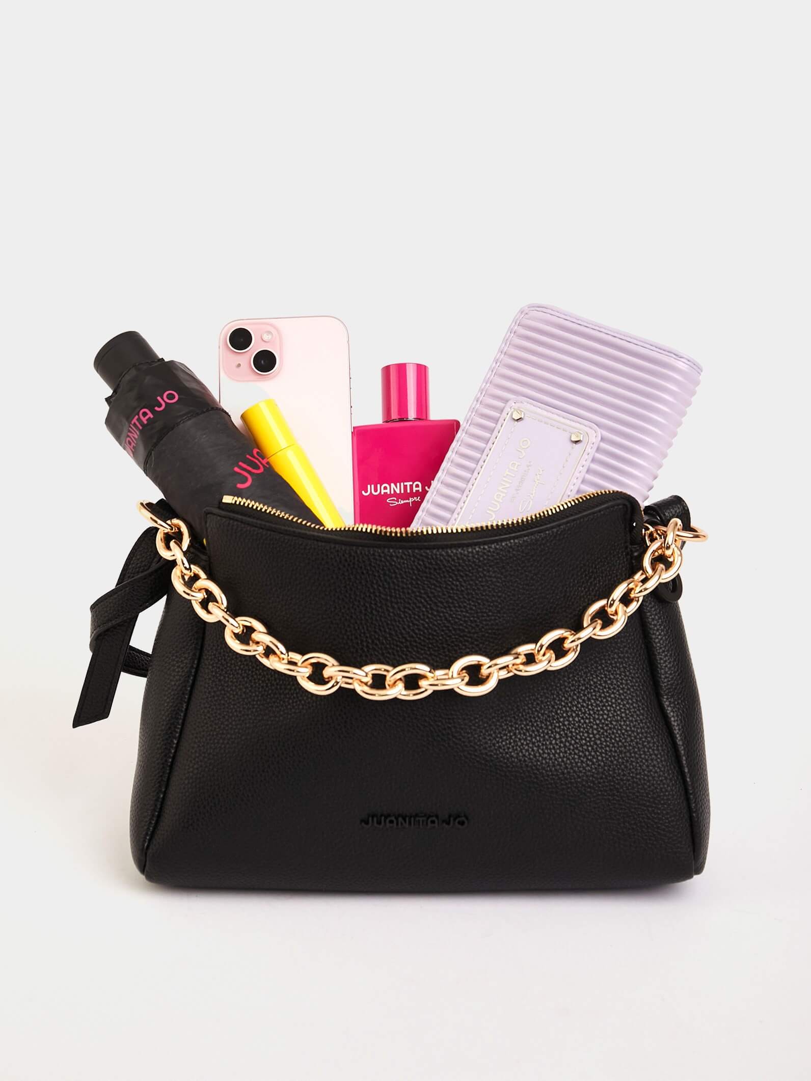 Cartera de hombro negra Juliana