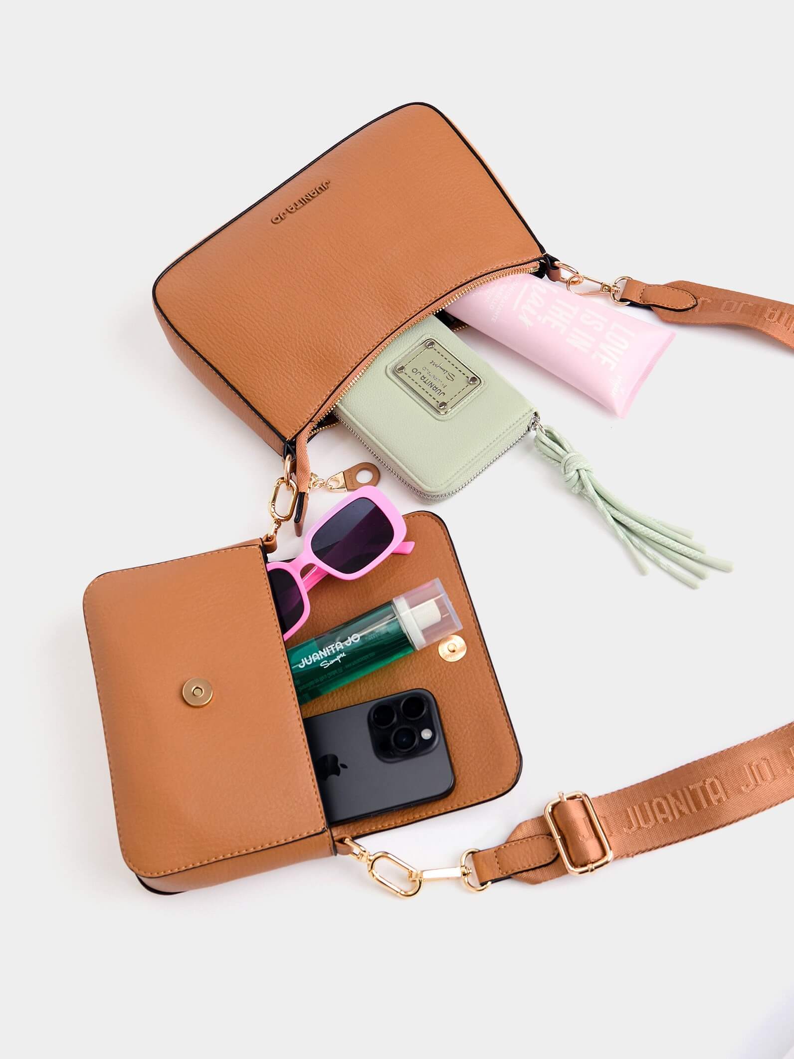 Bandolera 2 en 1 camel Lara