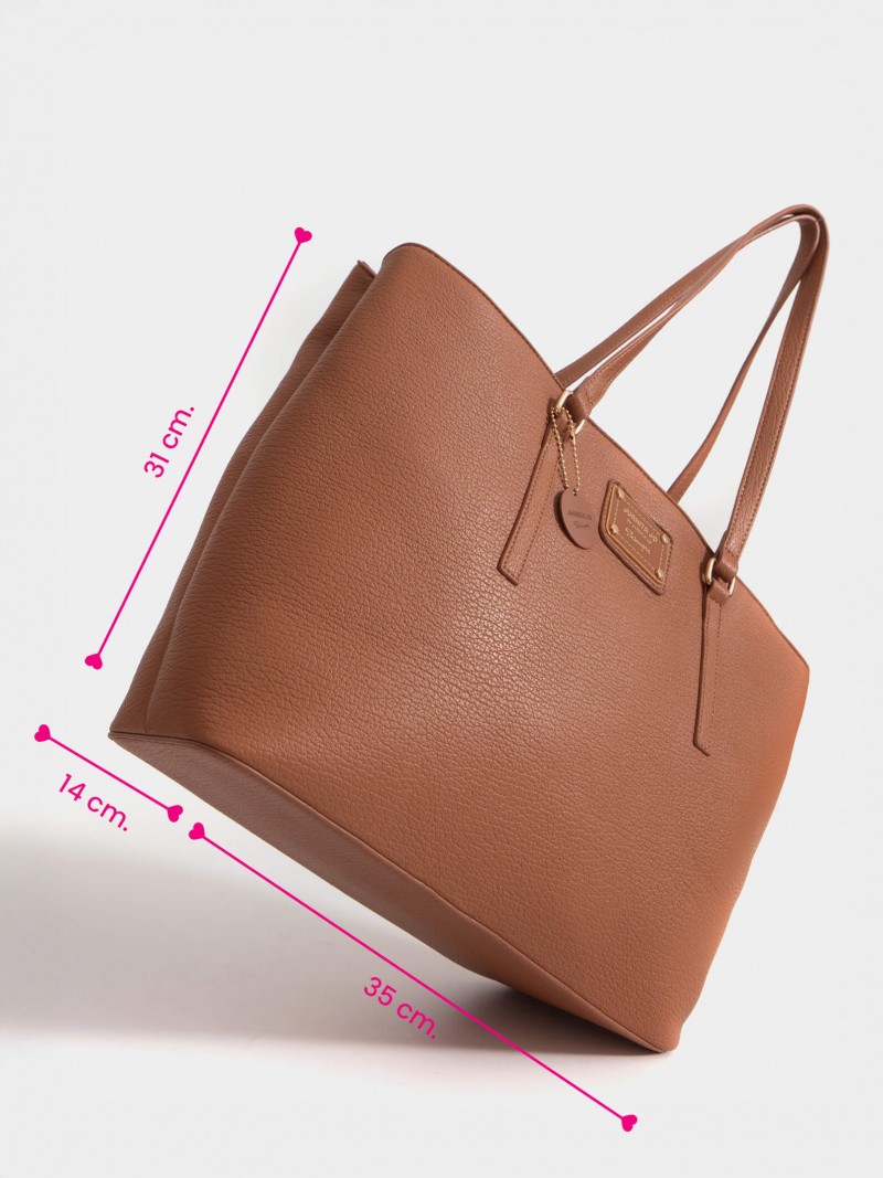 Cartera grande camel Julieta