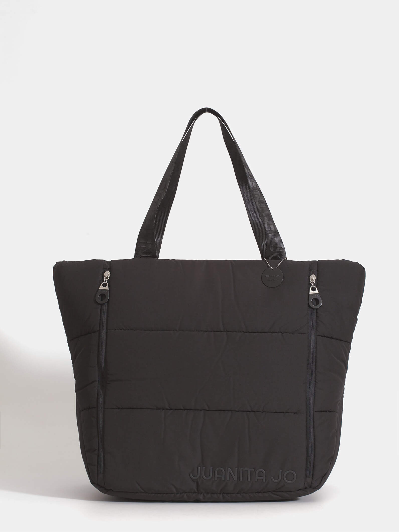Cartera negra puffer Caro