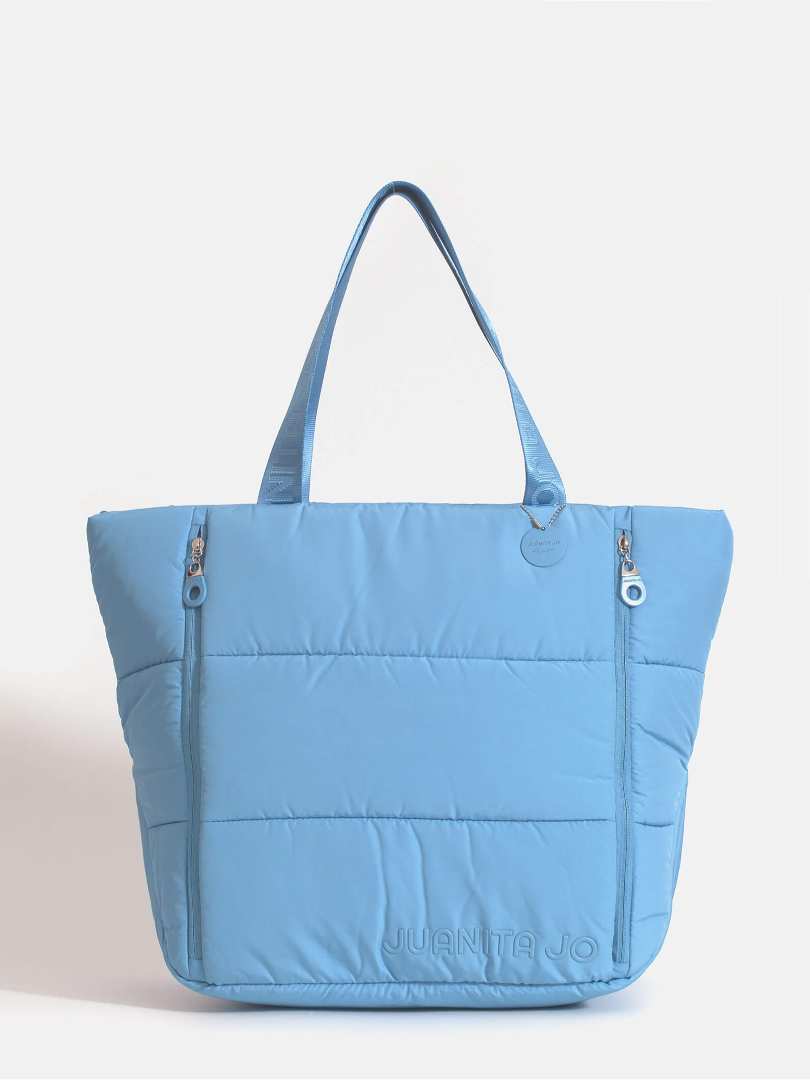 Cartera puffer azul Caro