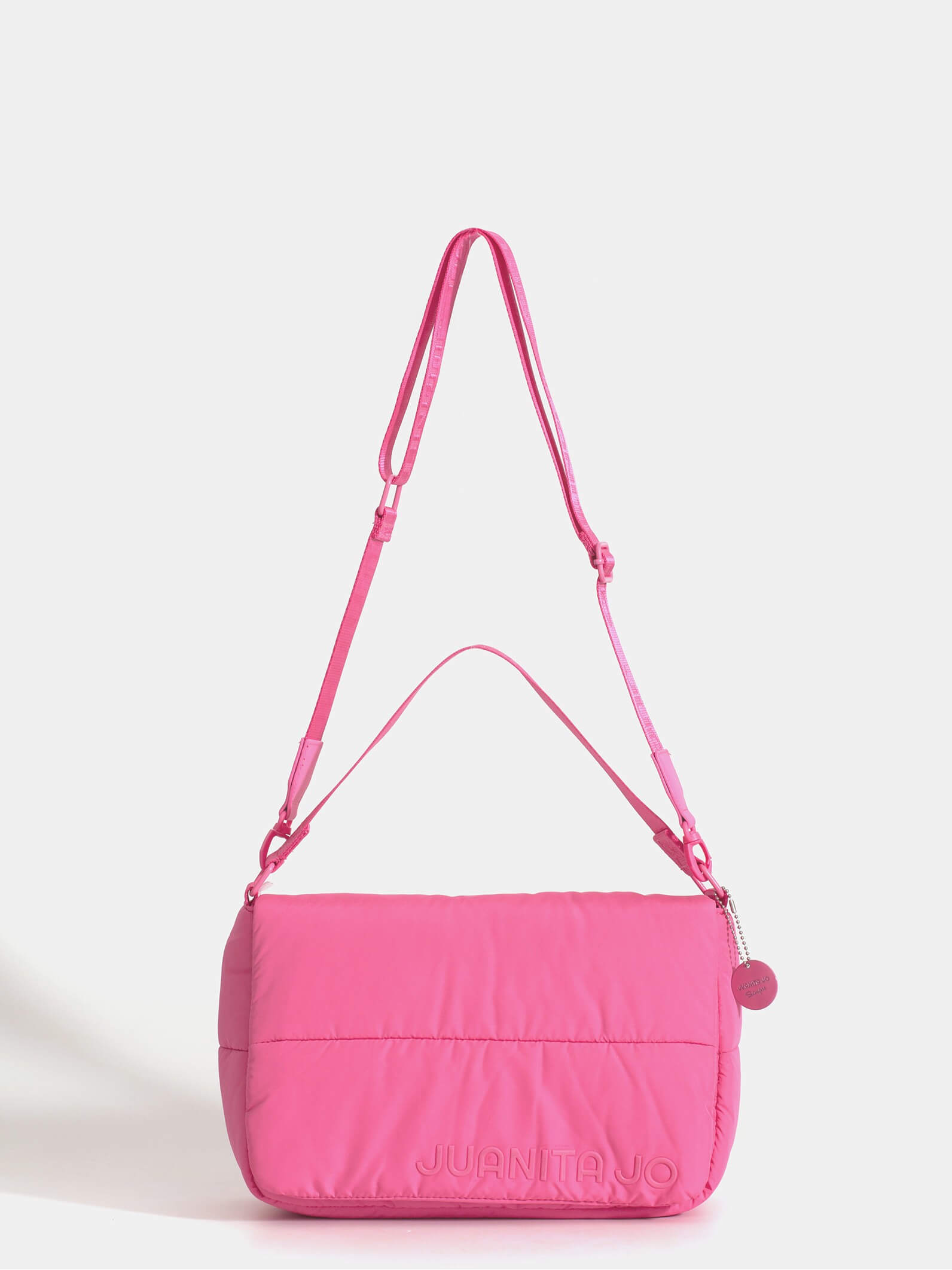 Bandolera puffer fucsia Caro