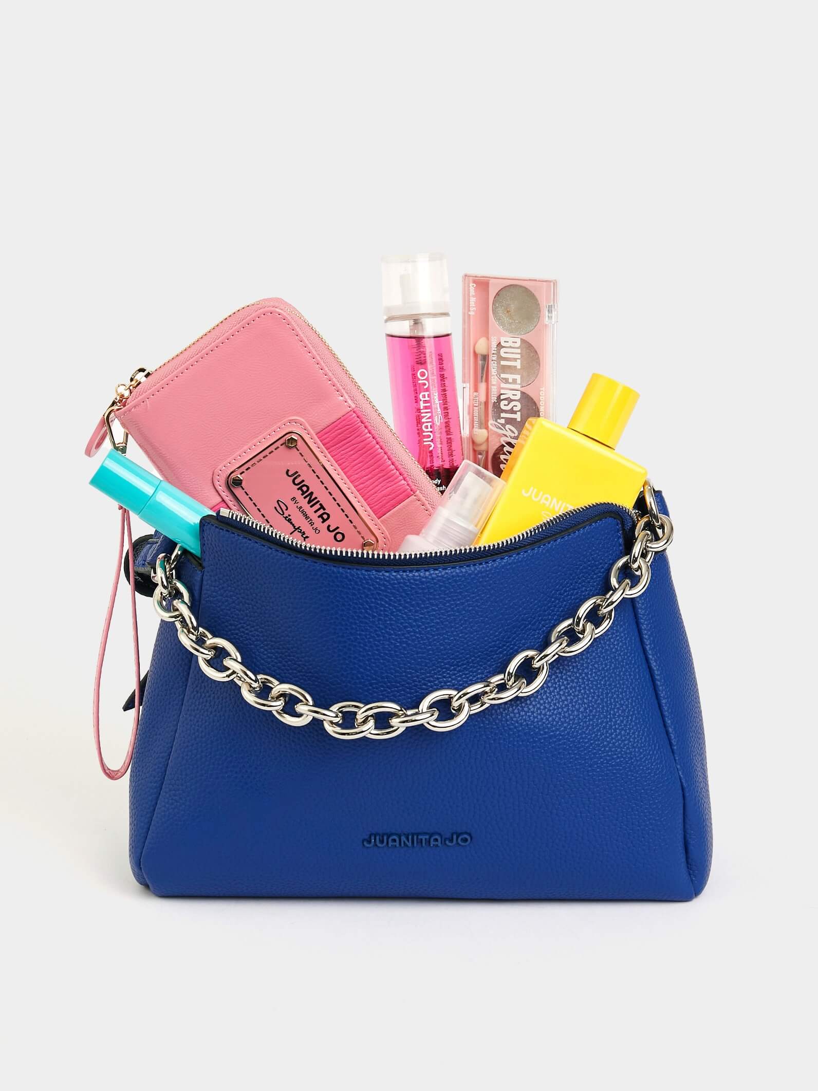 Cartera De Hombro Azul Juliana Juanita Jo