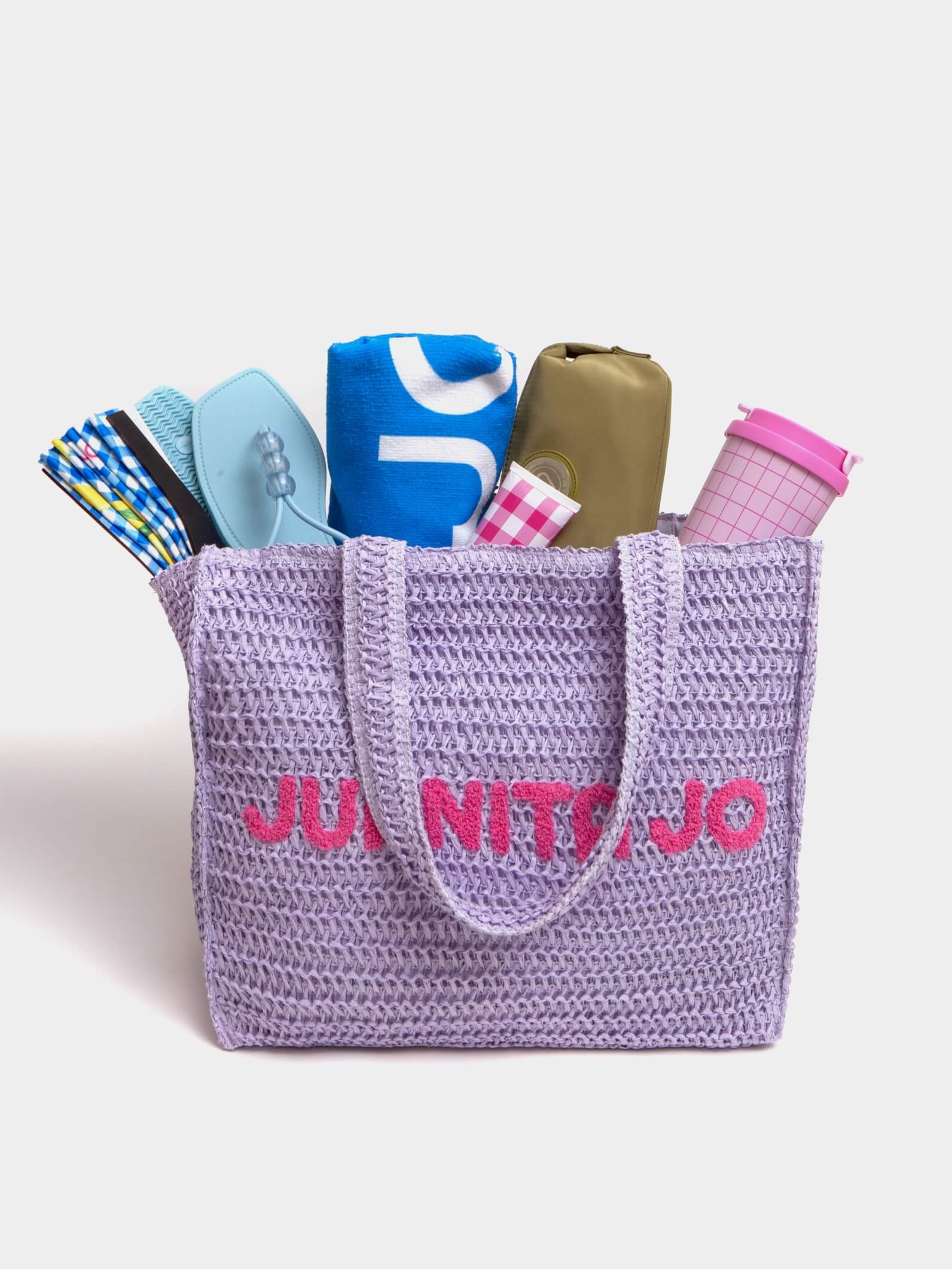Cartera de playa lila Mallorca