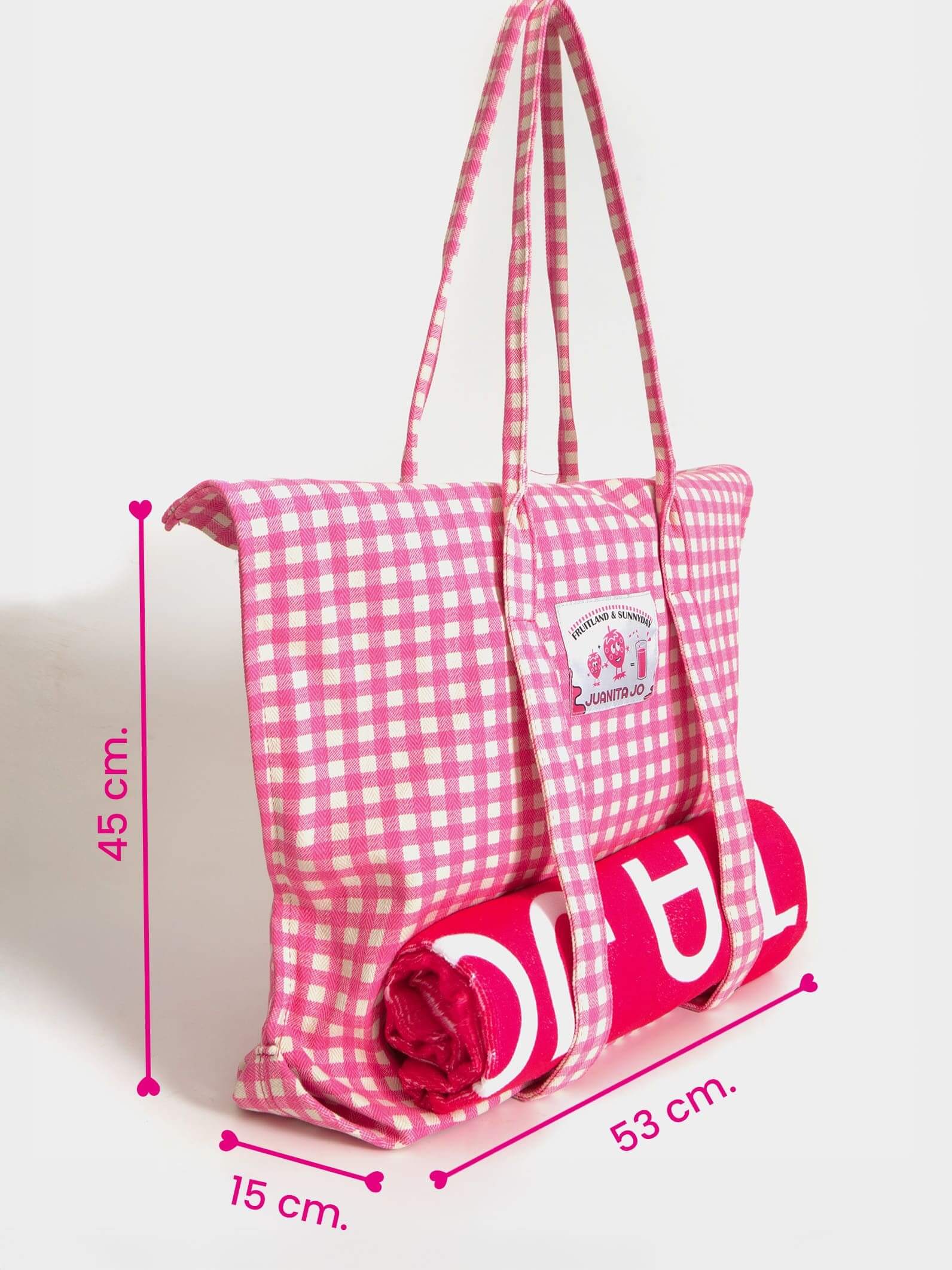 Bolso de playa grande fucsia Amalfi