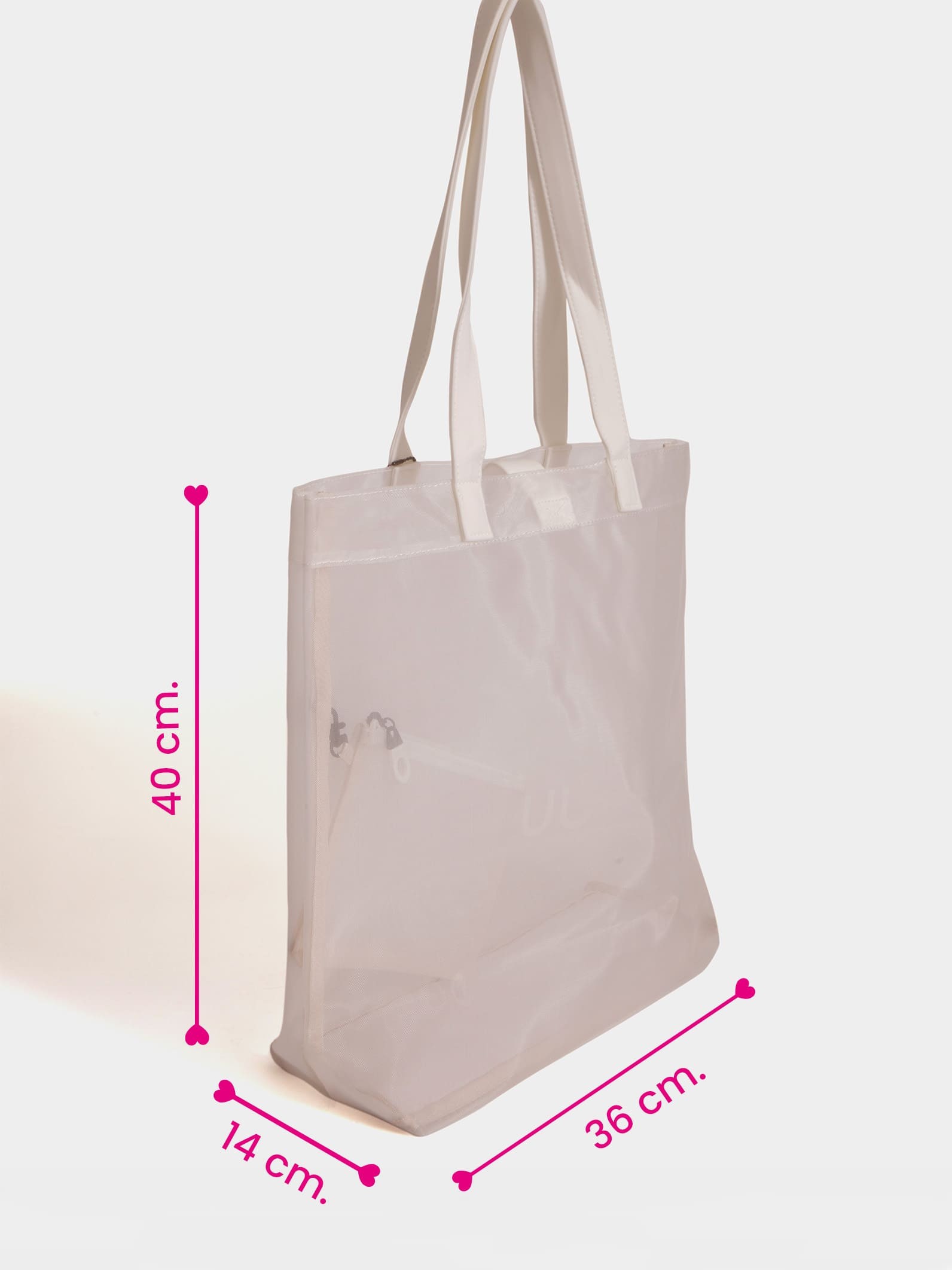 Tote bag de playa blanco Nissi