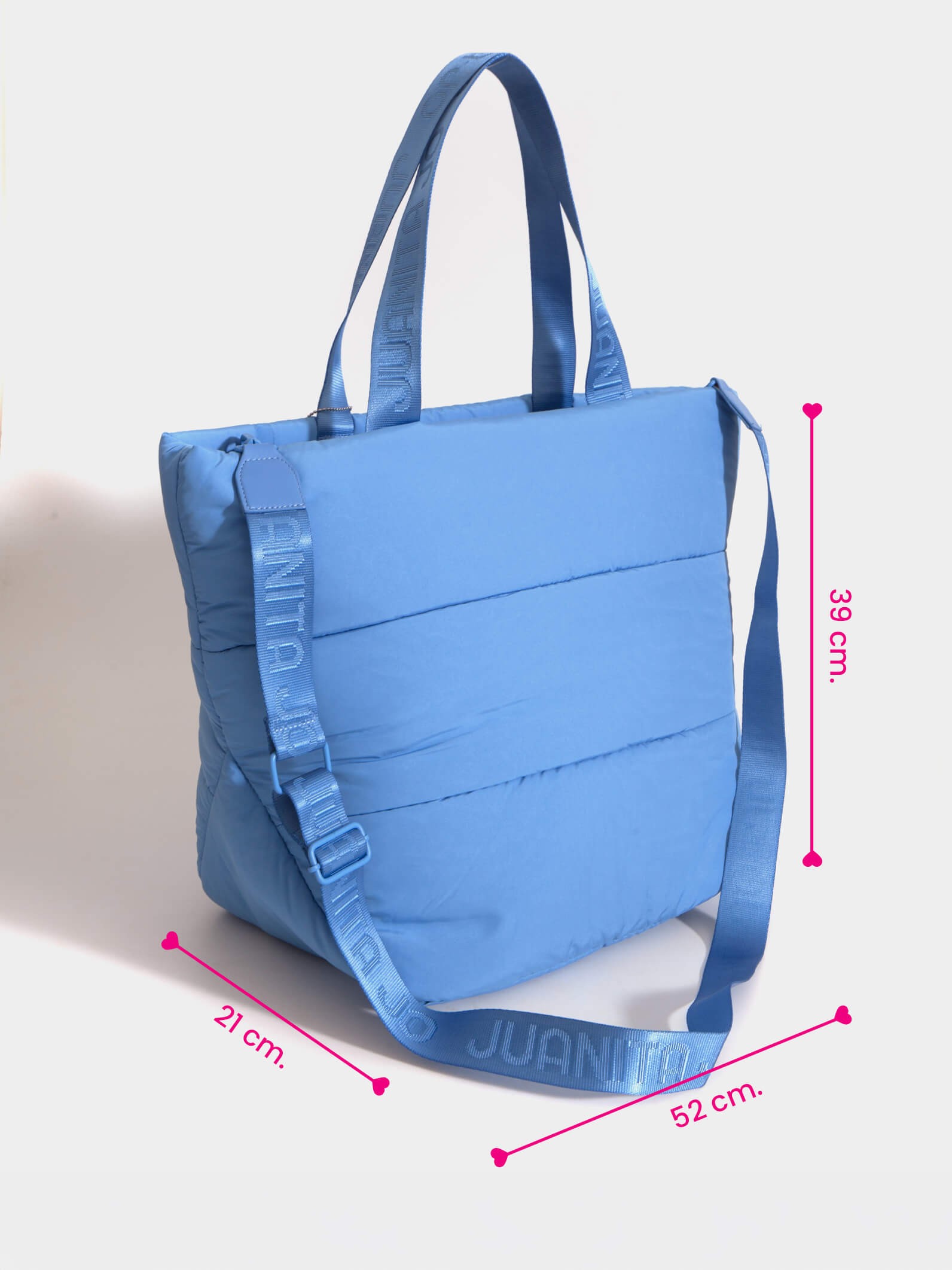 Cartera puffer azul Caro
