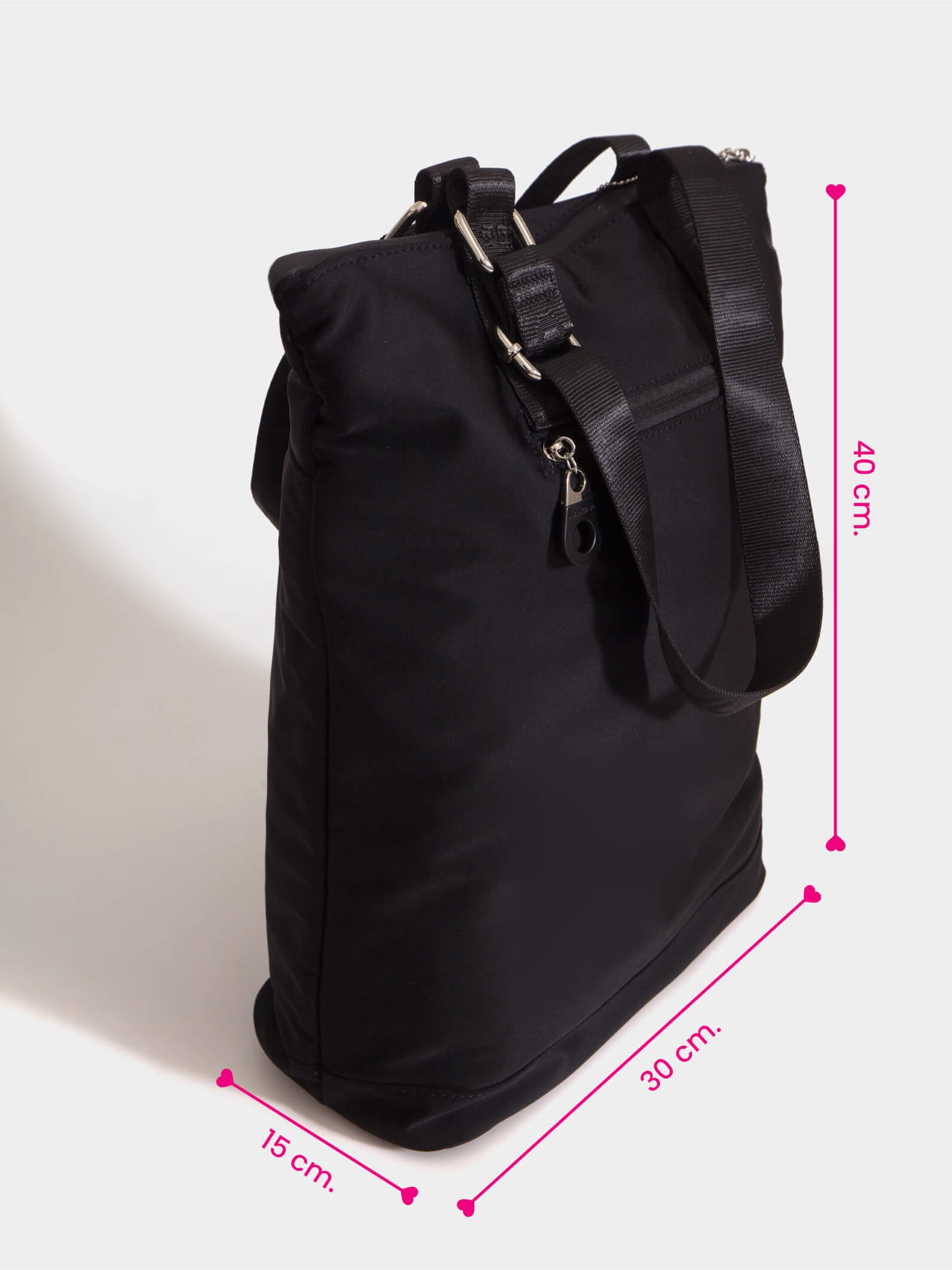 Tote bag negra para notebook de "14 Maia