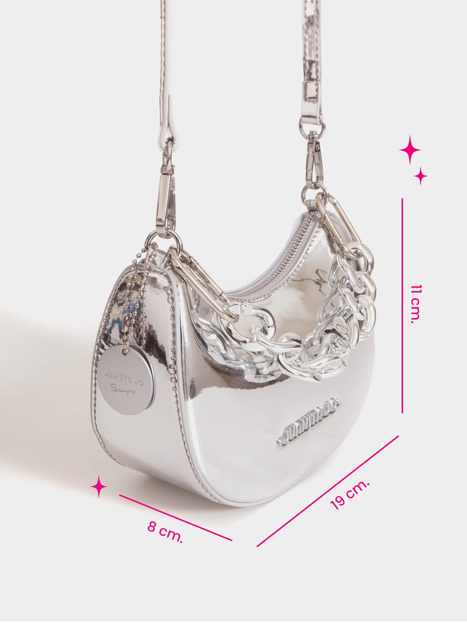 Minibag plateada Sasha
