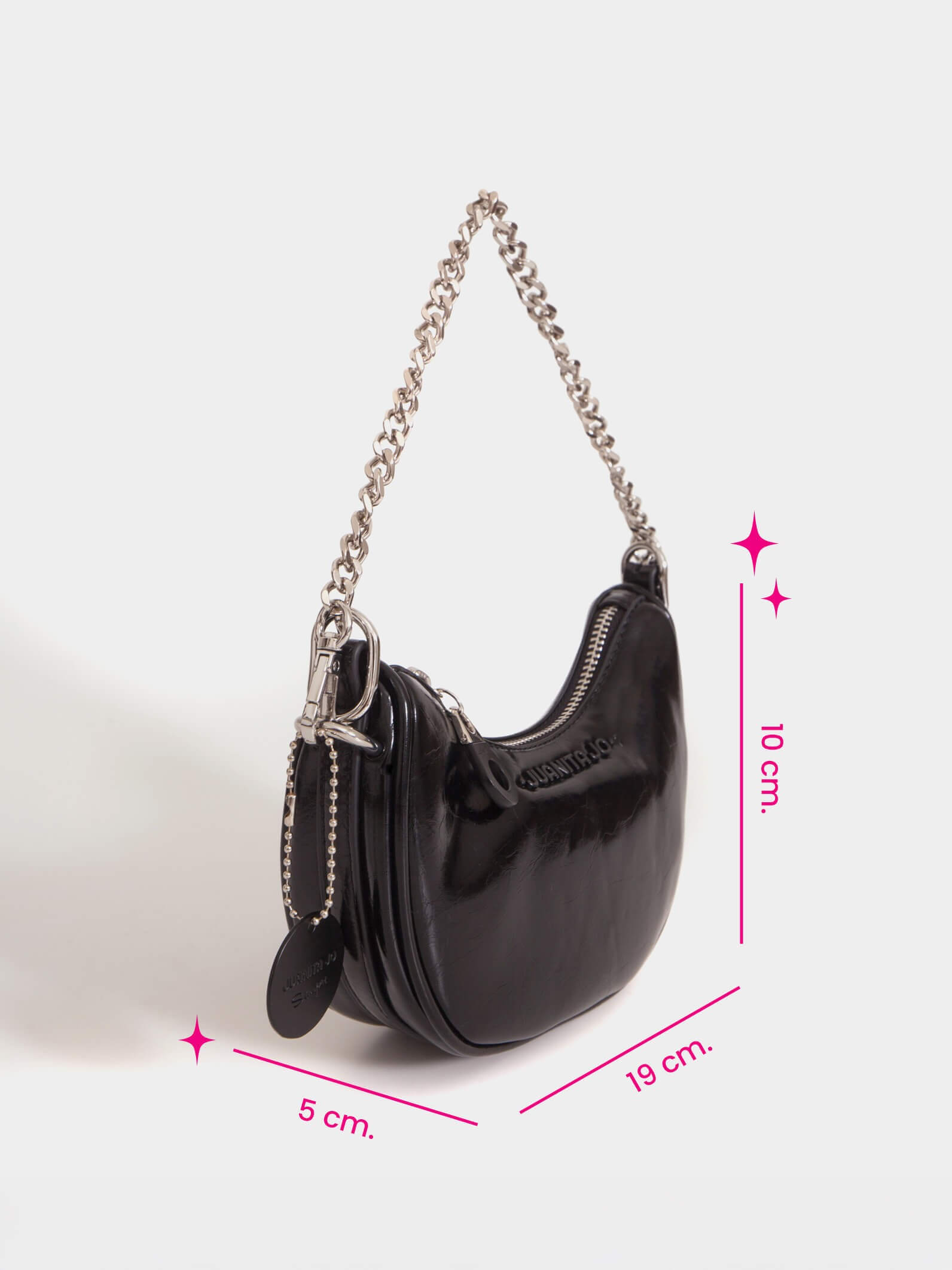 Cartera de hombro negra Aura