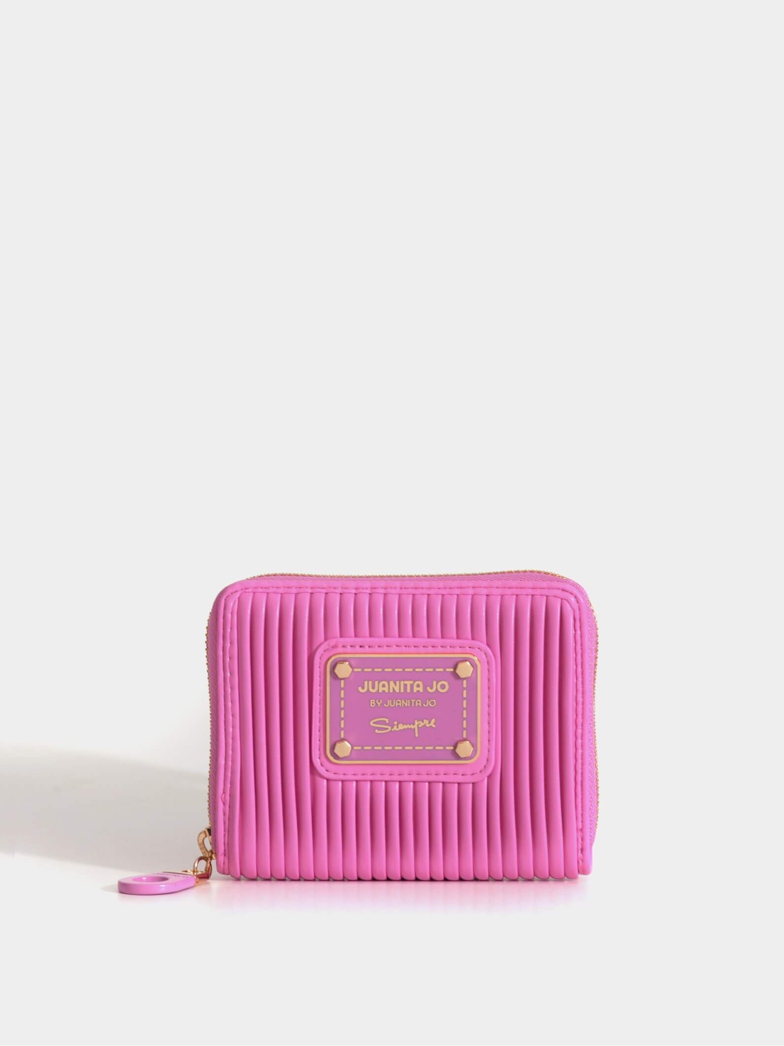 Billetera chica rosa canalé