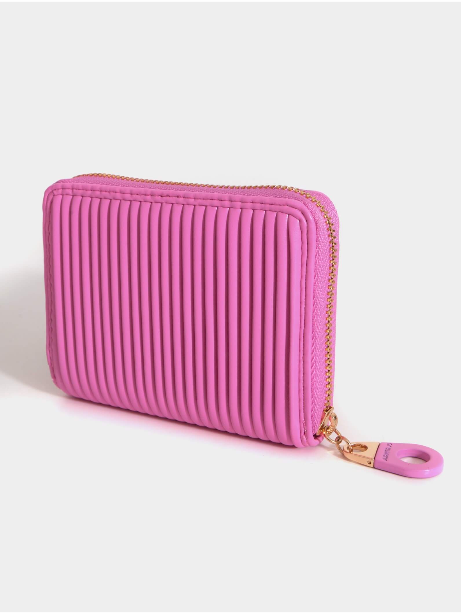 Billetera chica rosa canalé