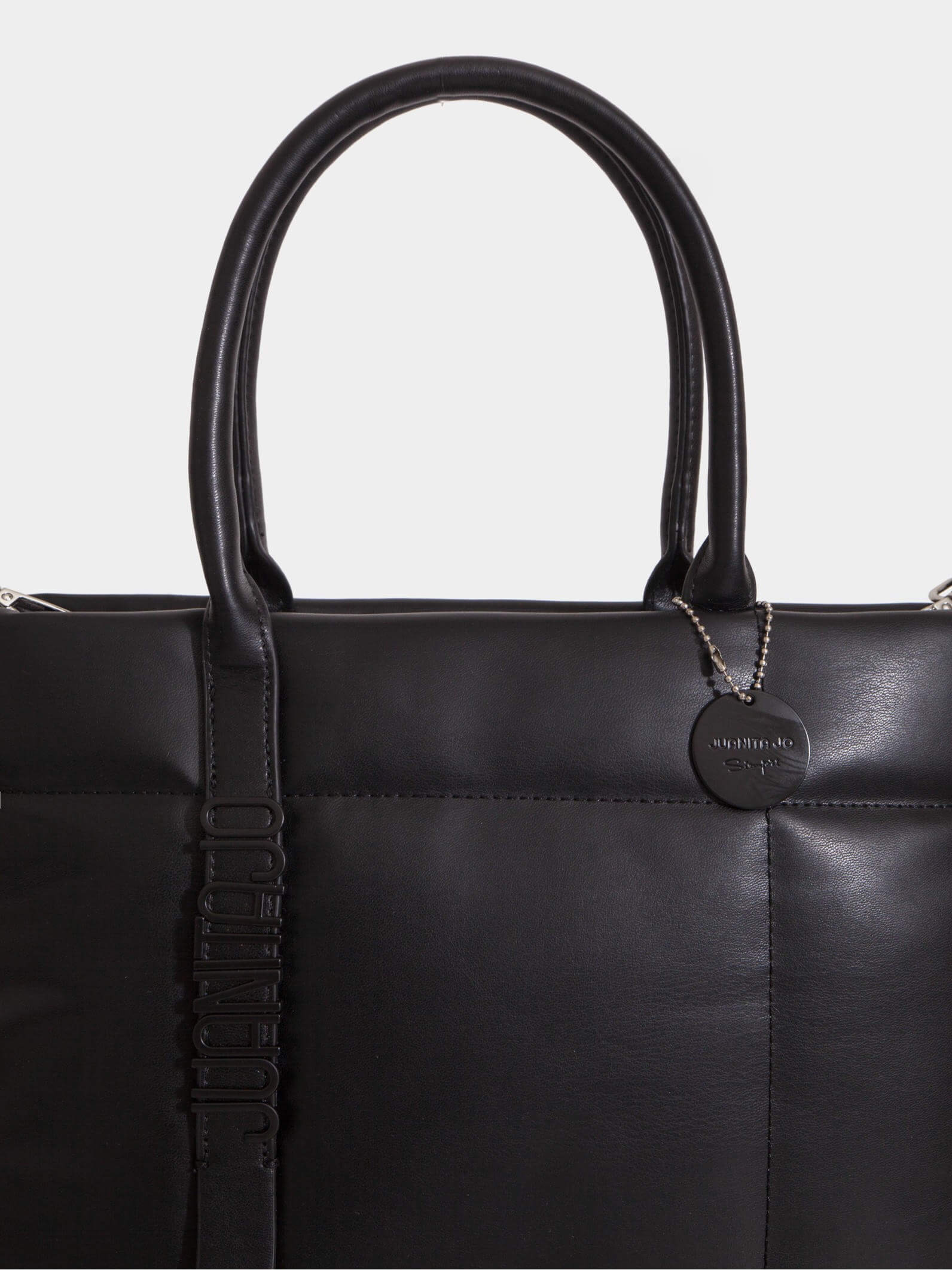 Cartera Negra Mediana Puffer