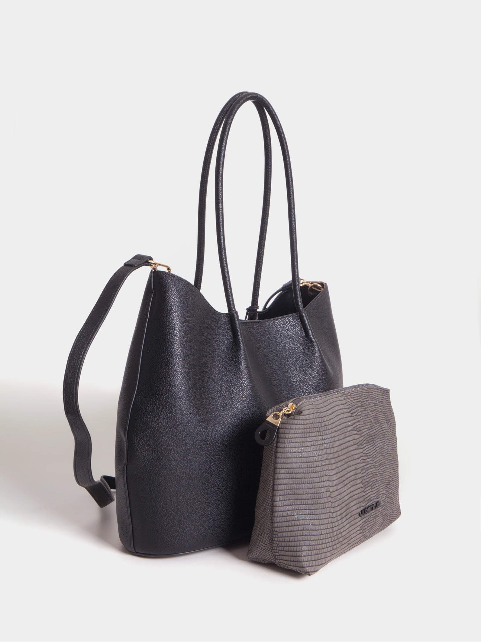 Cartera Shopper Negra Grande Alma