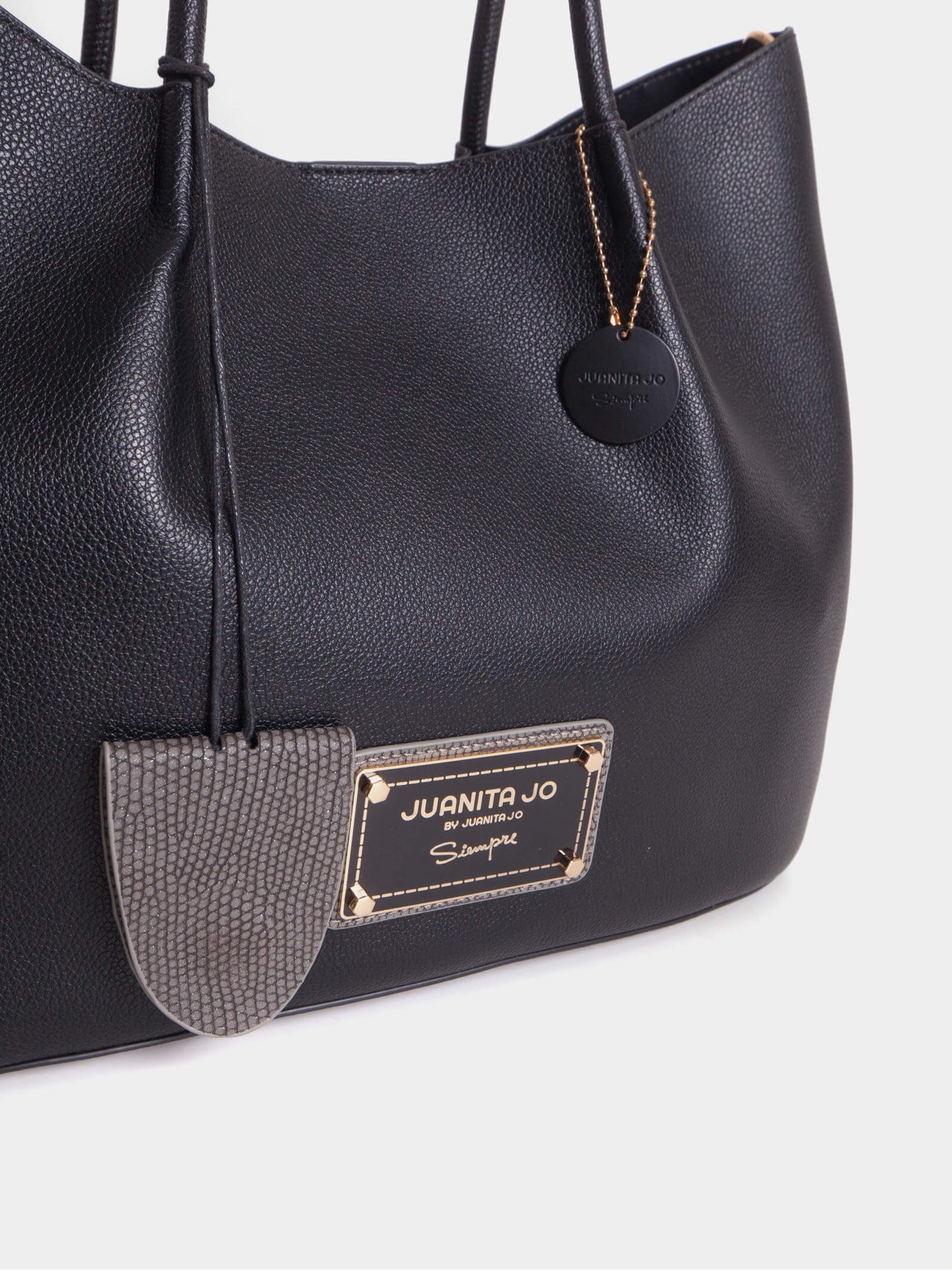 Cartera Shopper Negra Grande Alma