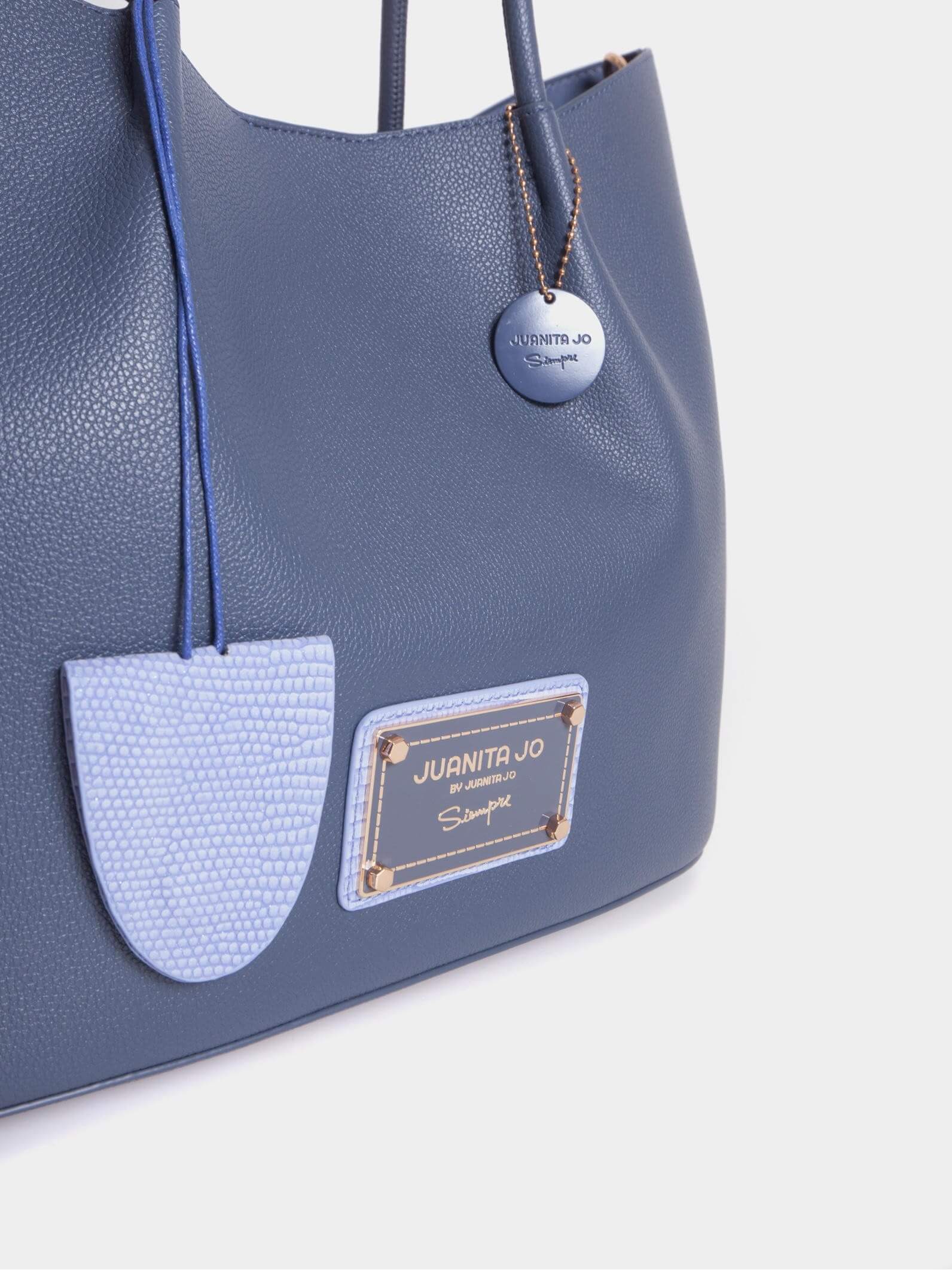 Cartera Shopper Azul Grande Alma
