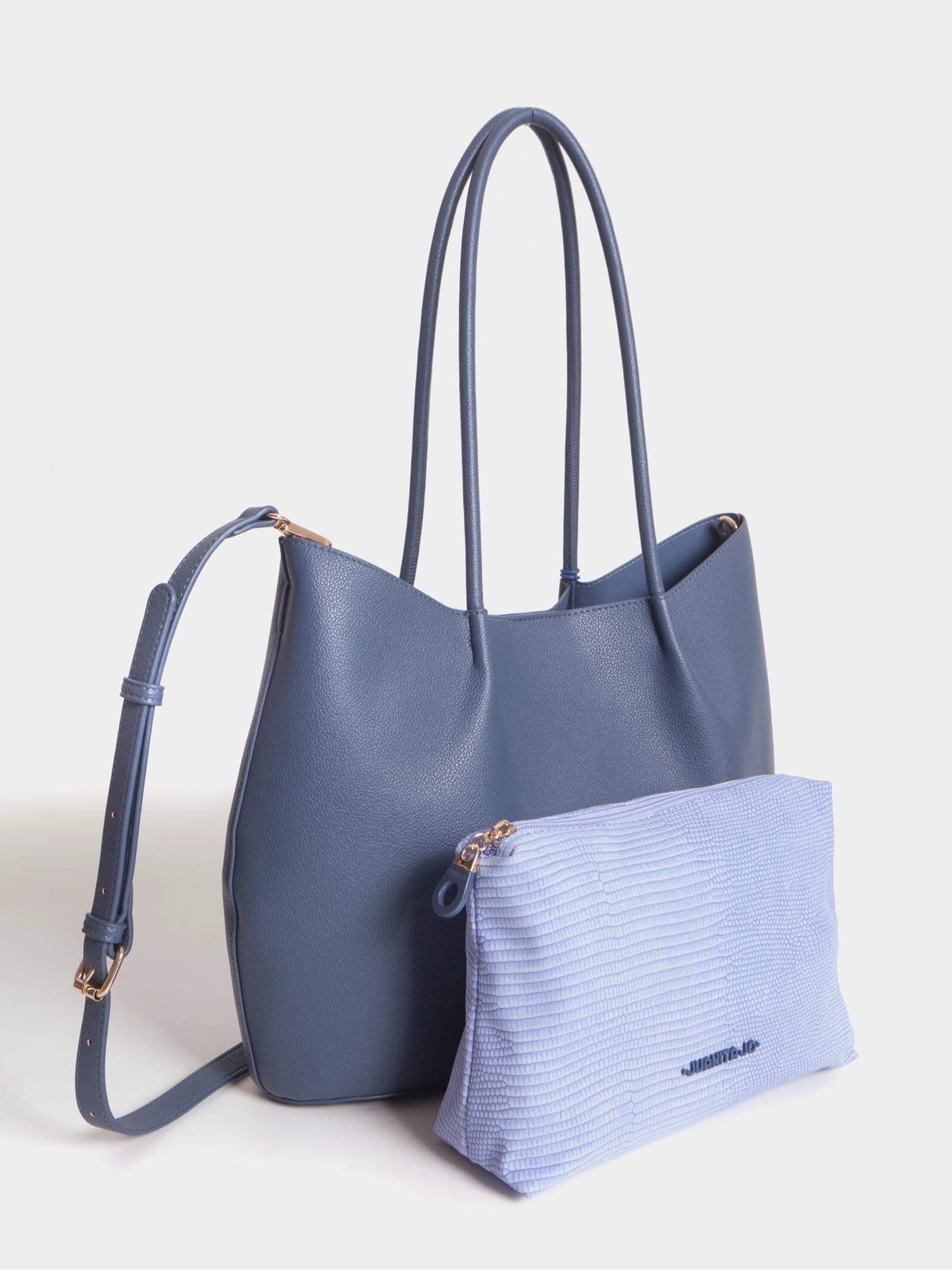Cartera Shopper Azul Grande Alma