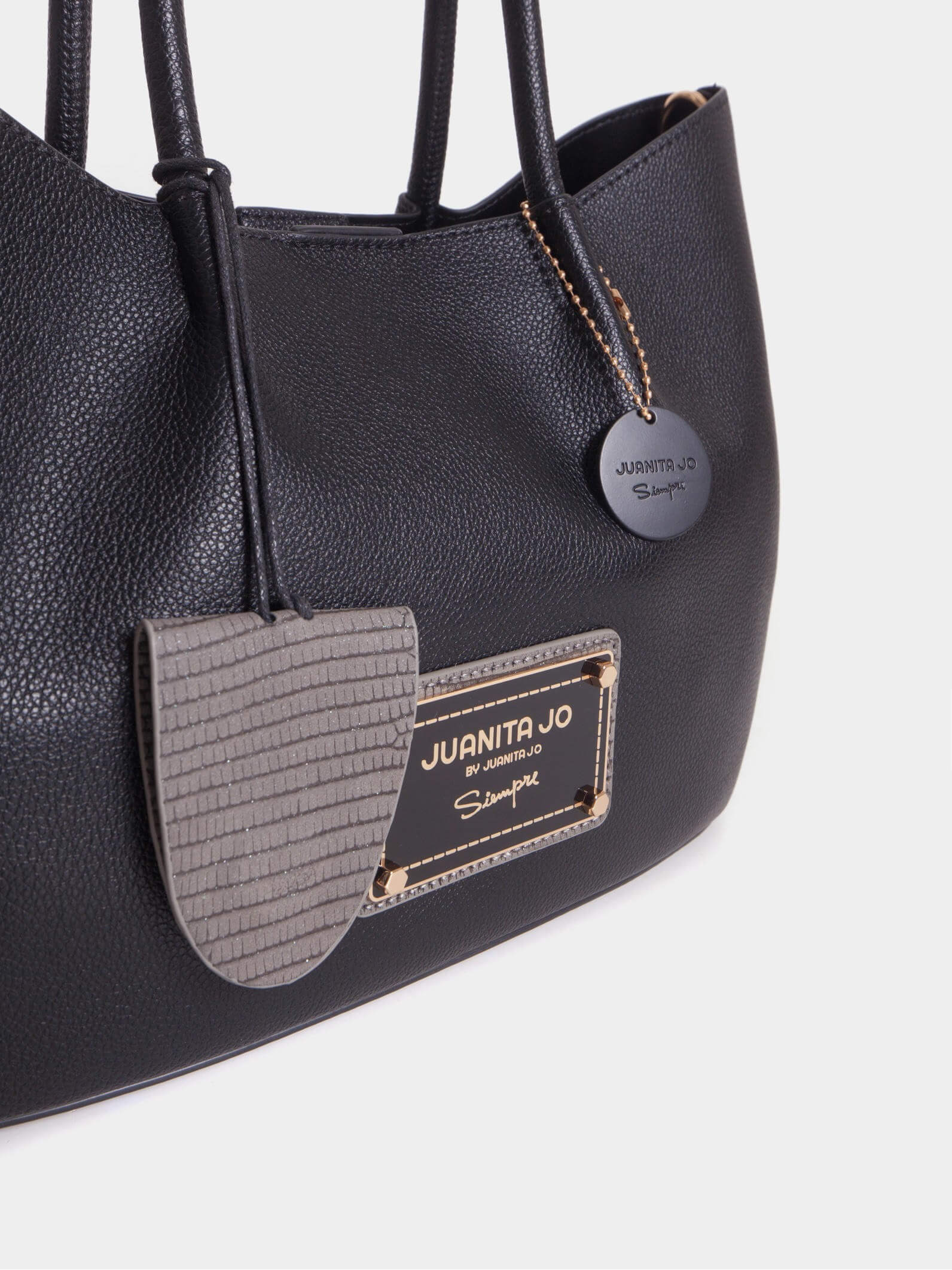 Cartera Shopper Negra Mediana Alma