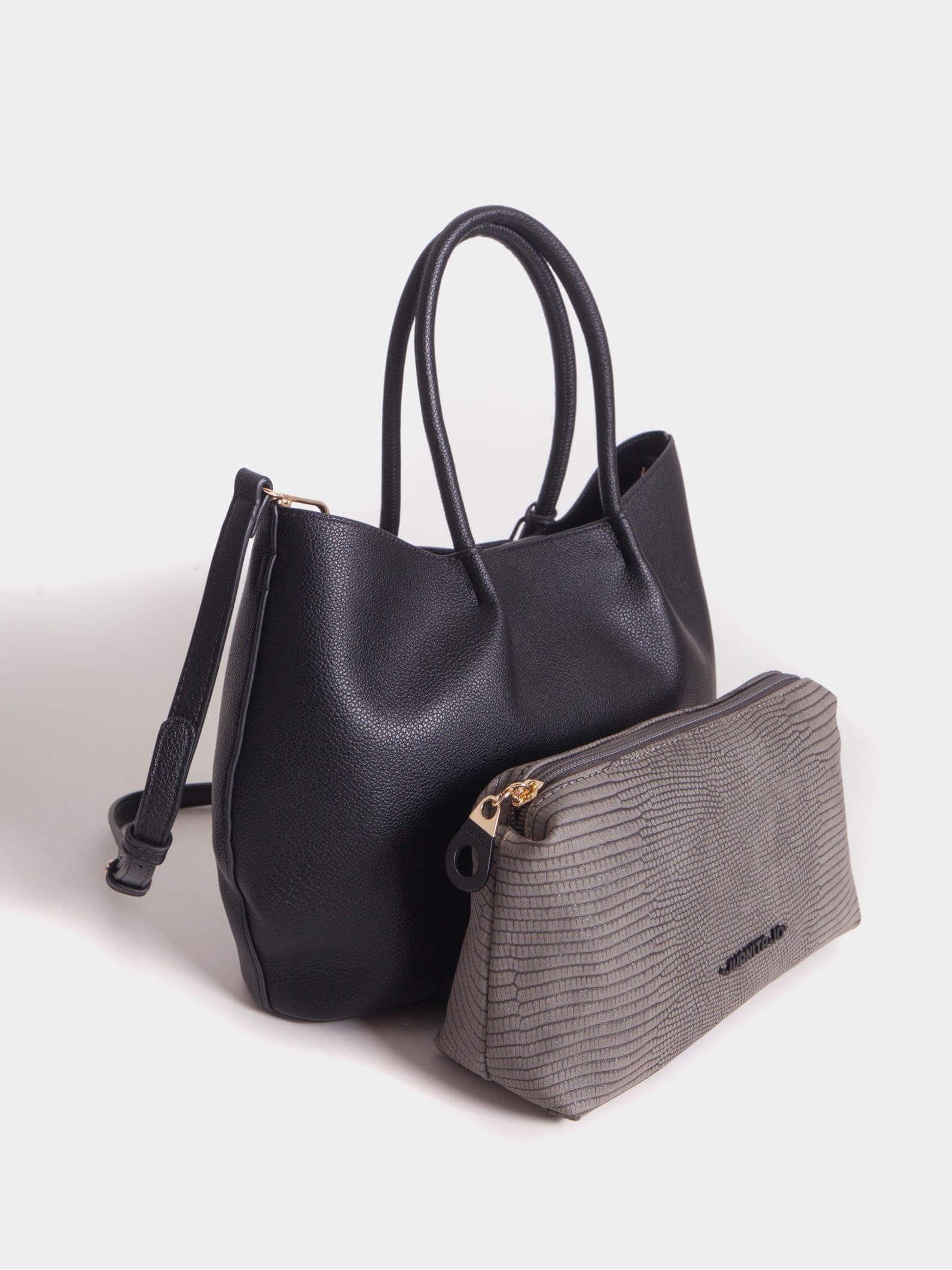 Cartera Shopper Negra Mediana Alma