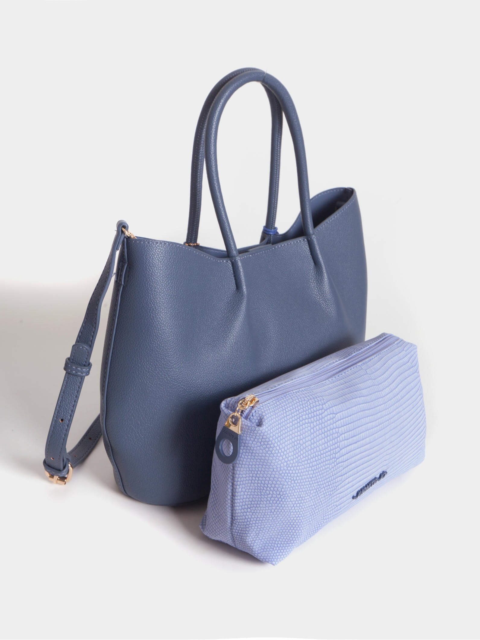 Cartera Shopper Azul Mediana Alma