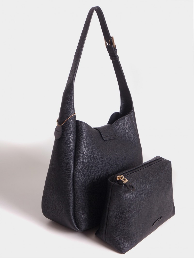 Cartera Negra tipo Bucket Mediana Lina