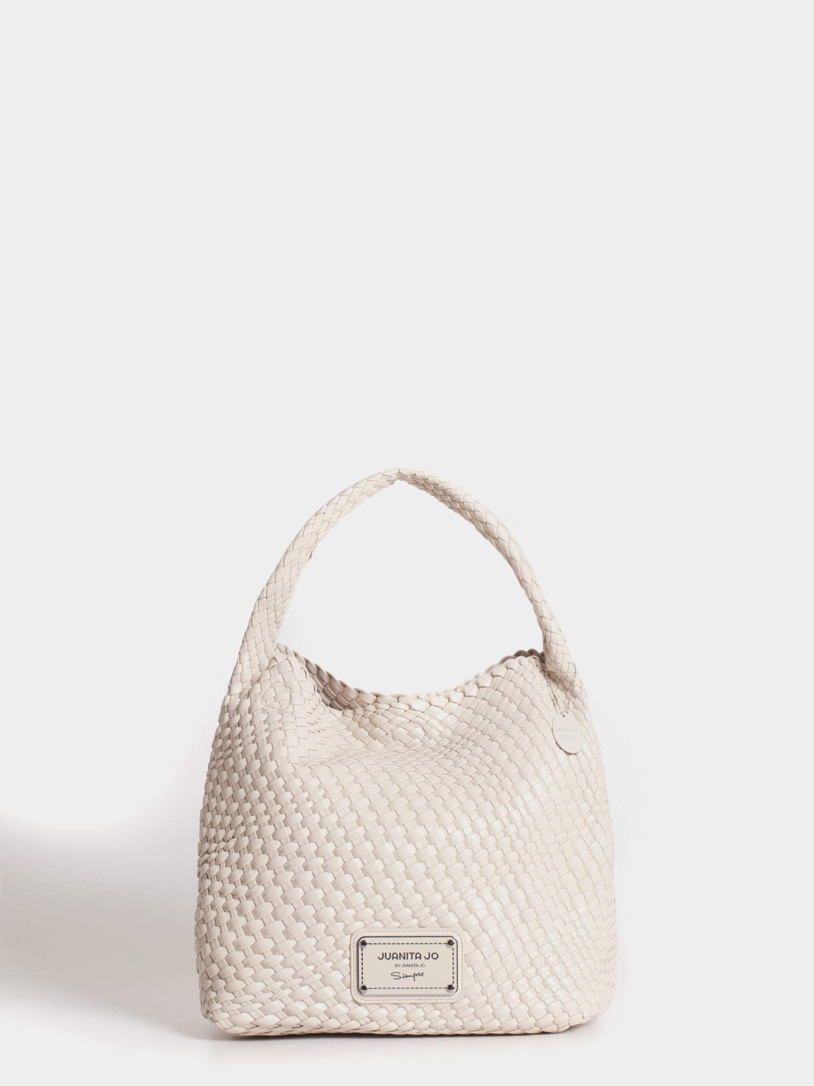 Cartera Mediana color Crema Lazo