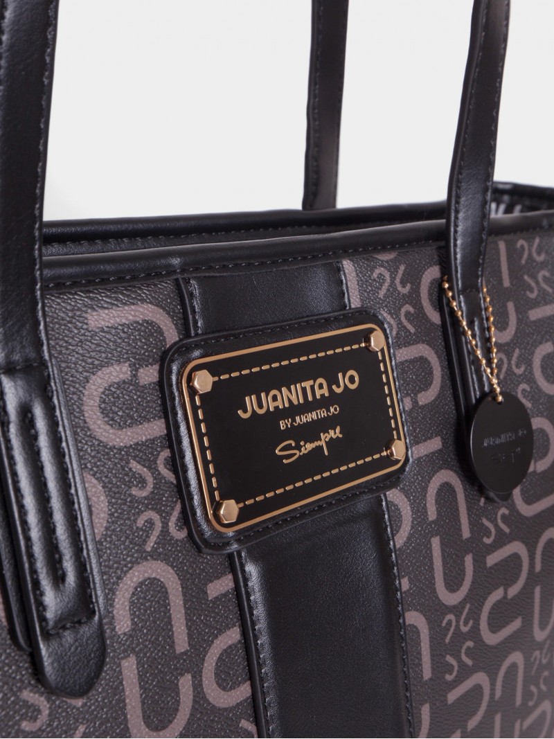 Cartera Shopper con herrajes dorados Monogram