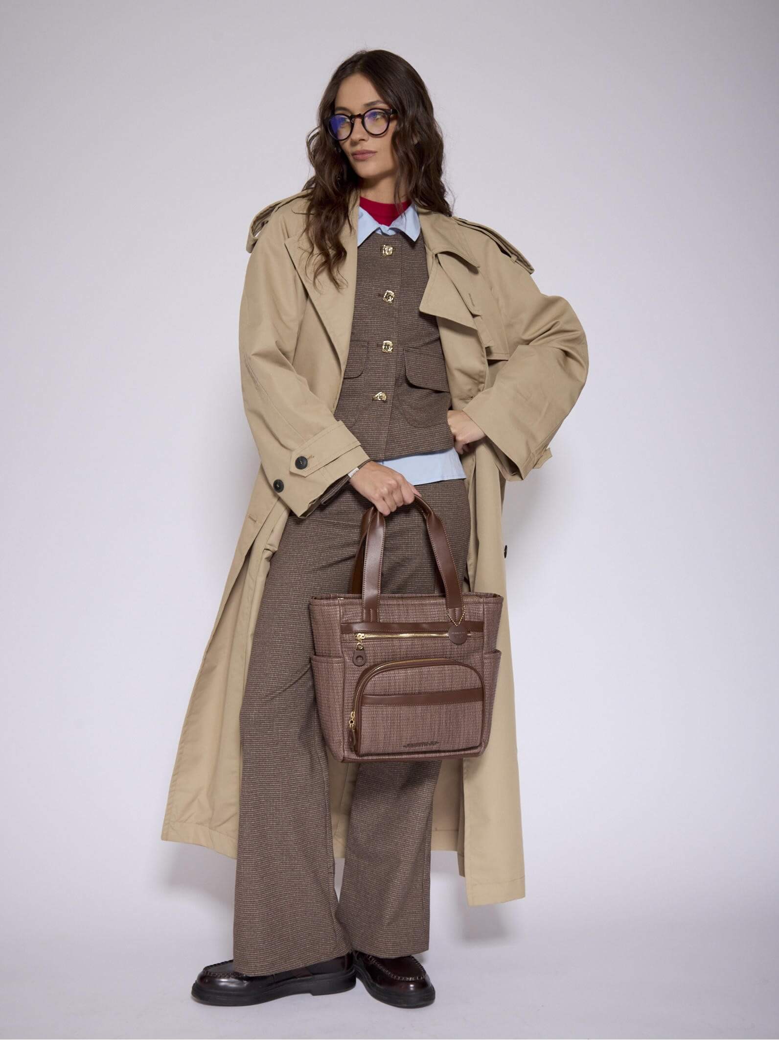 Cartera Mediana Marrón Diana