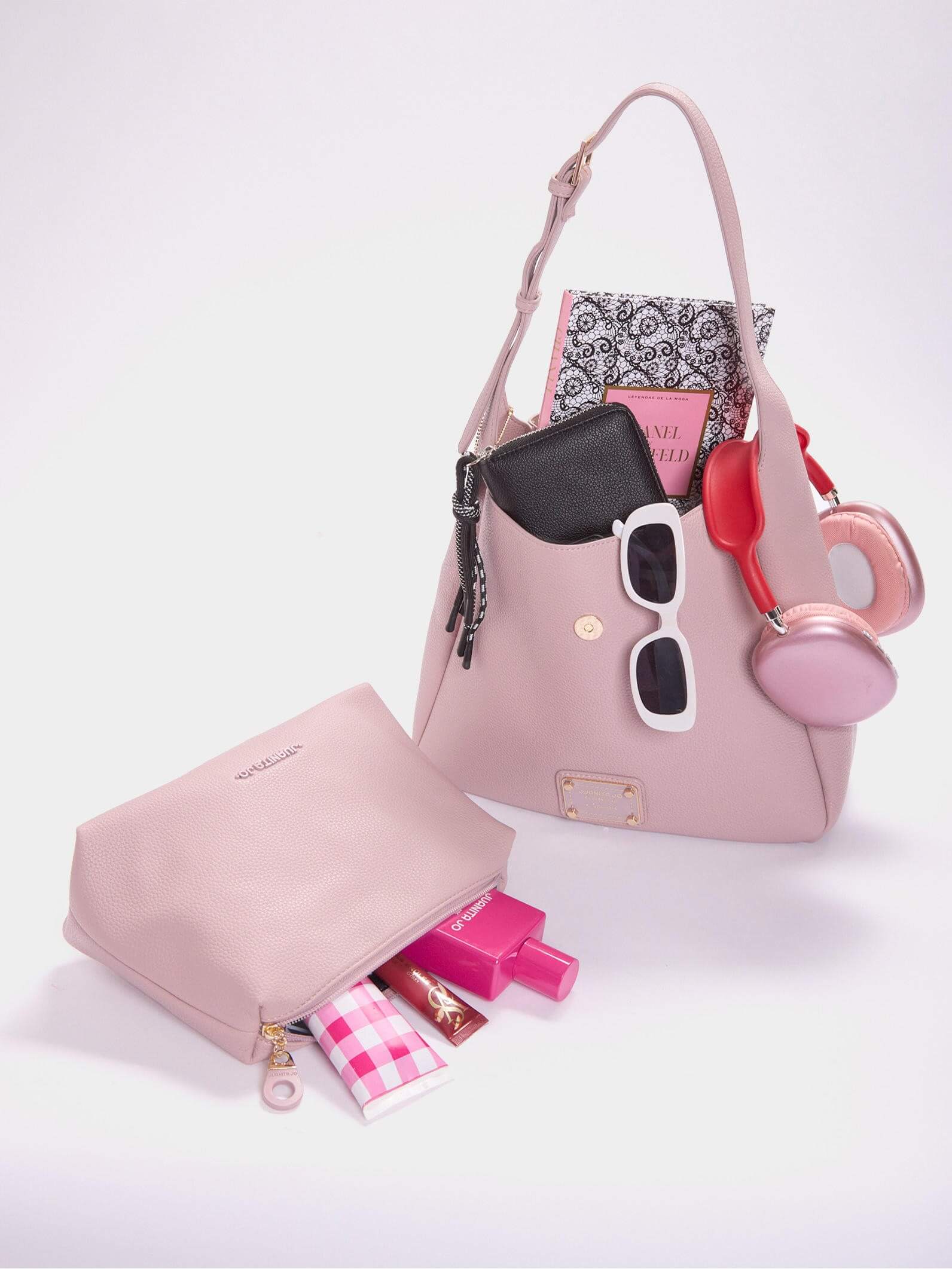 Cartera Rosa tipo Bucket Chica Lina