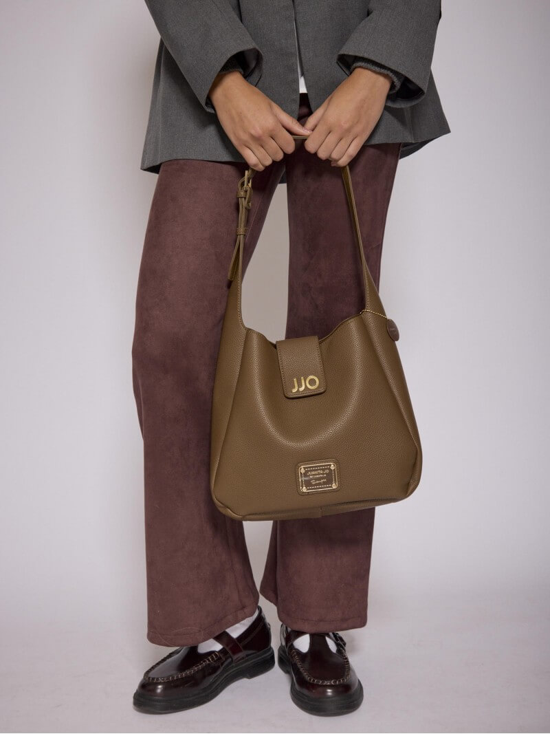 Cartera Marrón tipo Bucket Mediana Lina