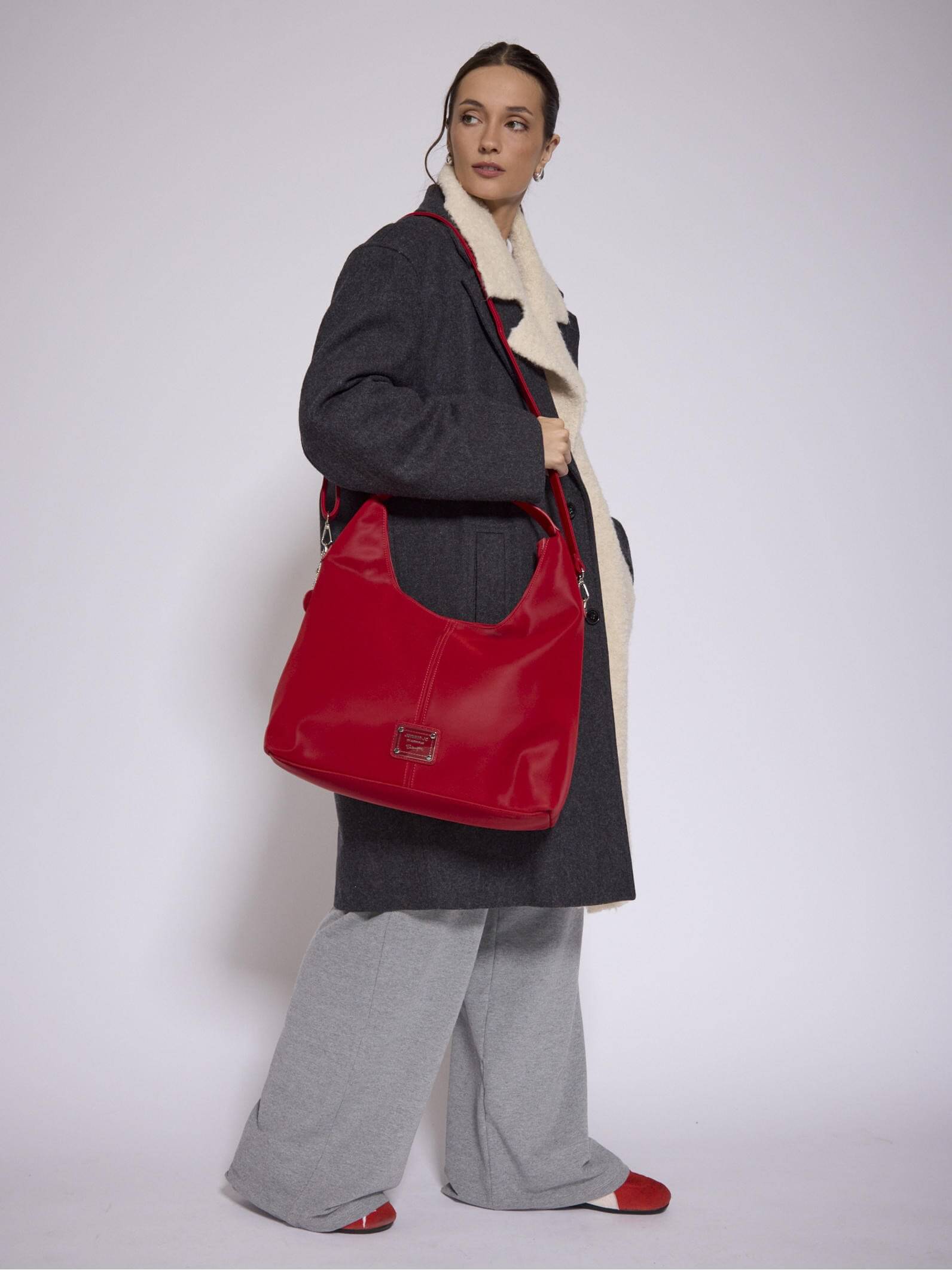 Cartera tipo Hobo Roja Grande Nala