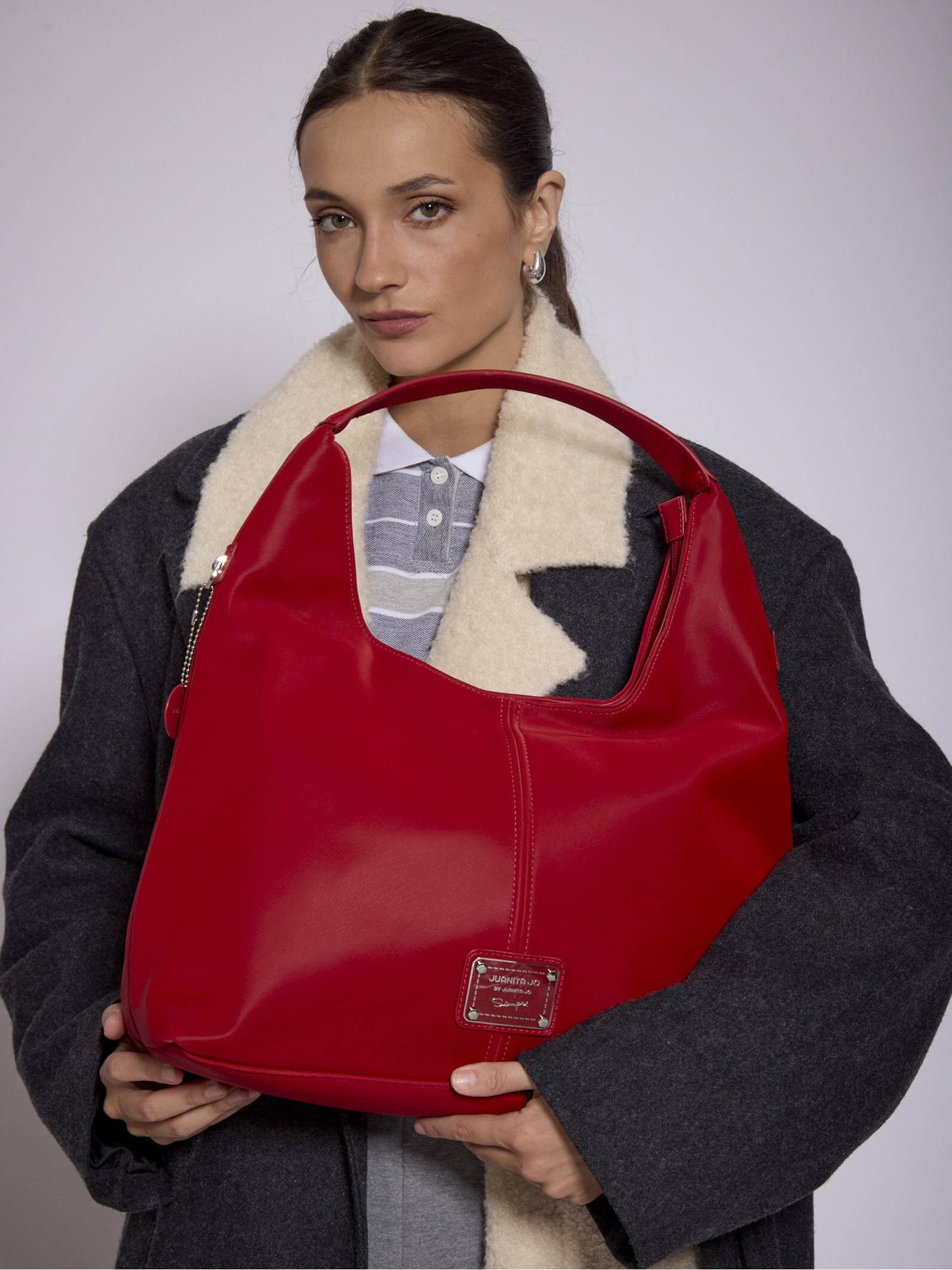 Cartera tipo Hobo Roja Grande Nala