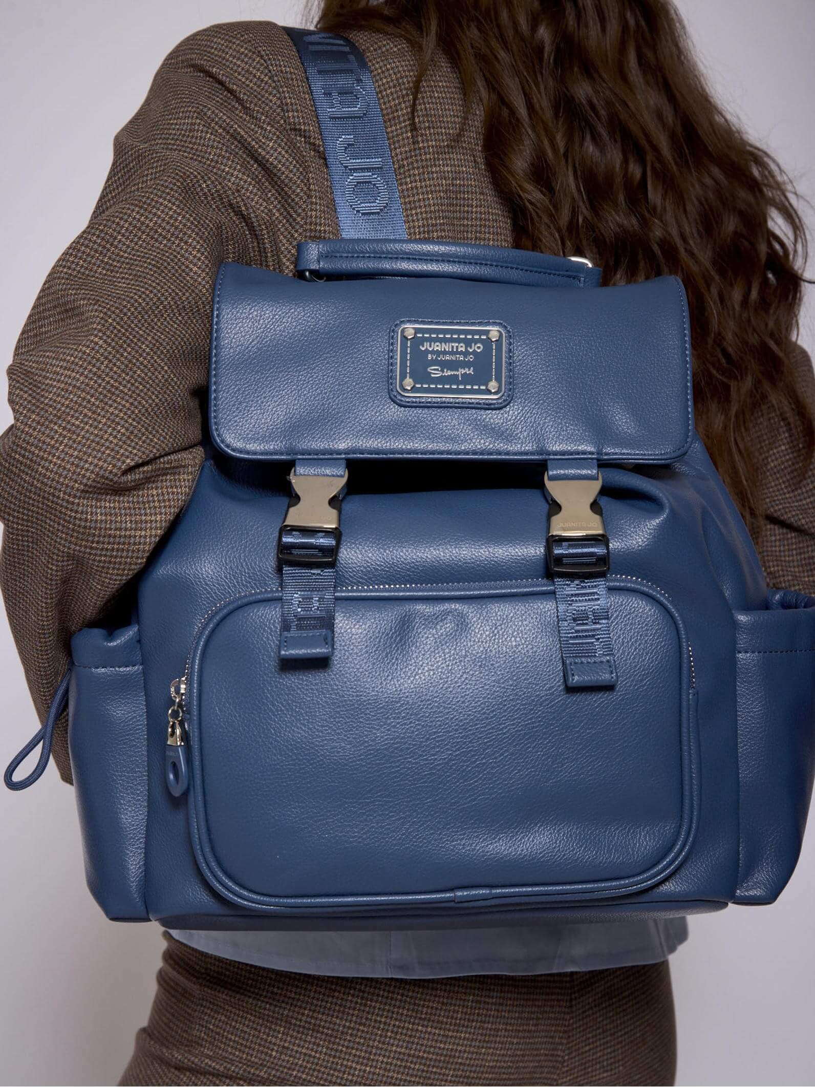 Mochila para notebook 14" azul mediana Hadar