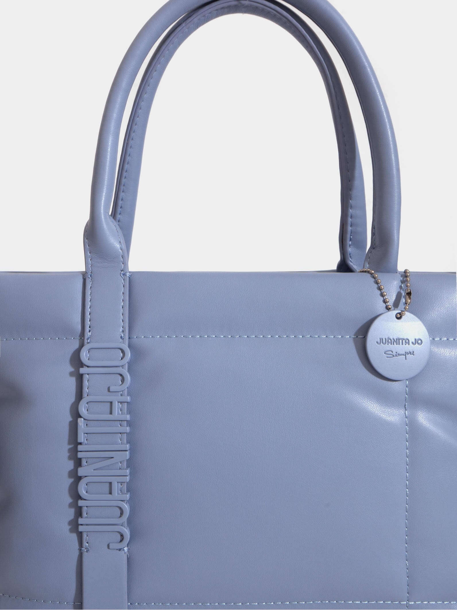 Cartera Chica Celeste Puffer