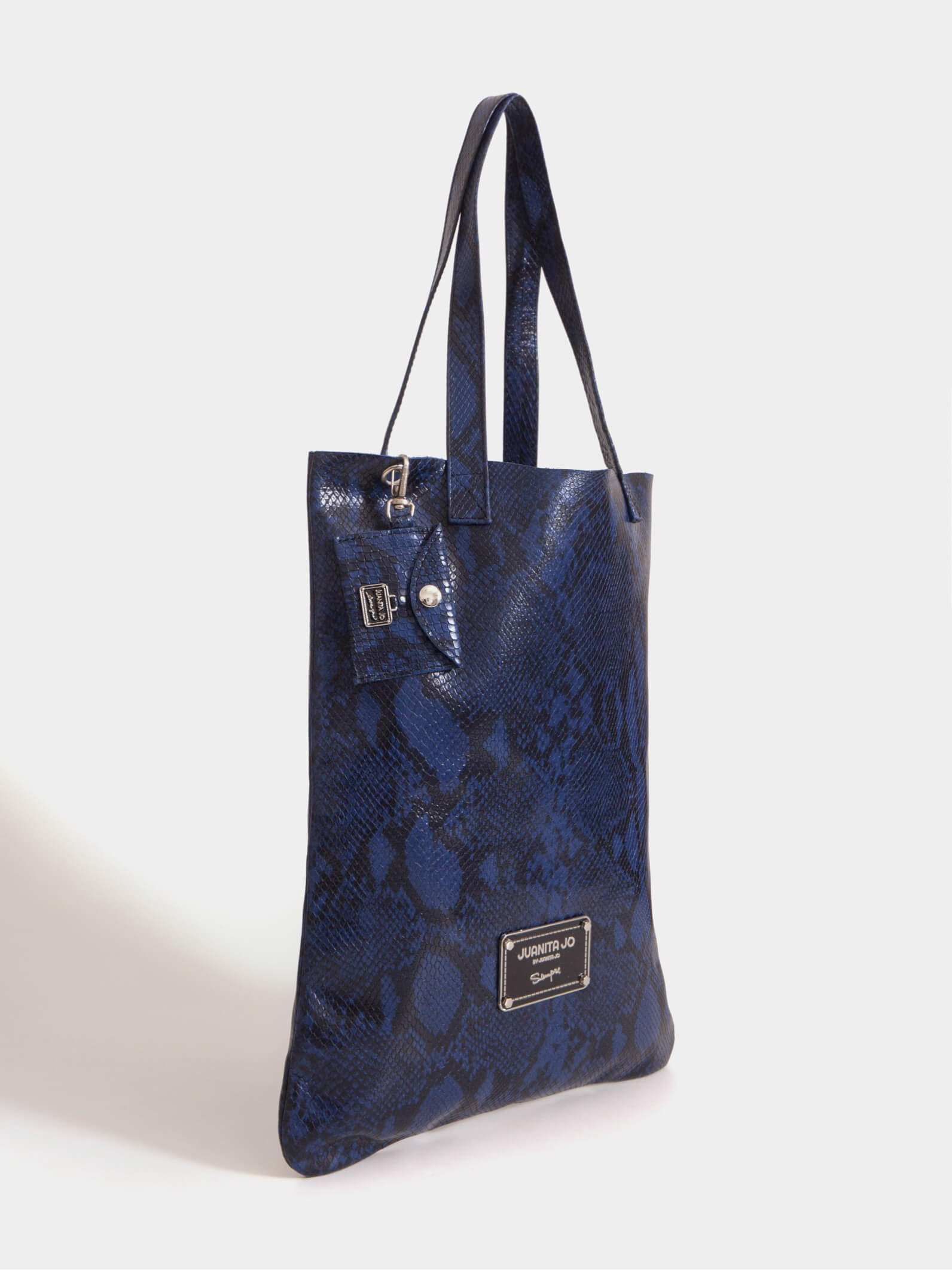 Tote Bag Azul de Cuero Génova