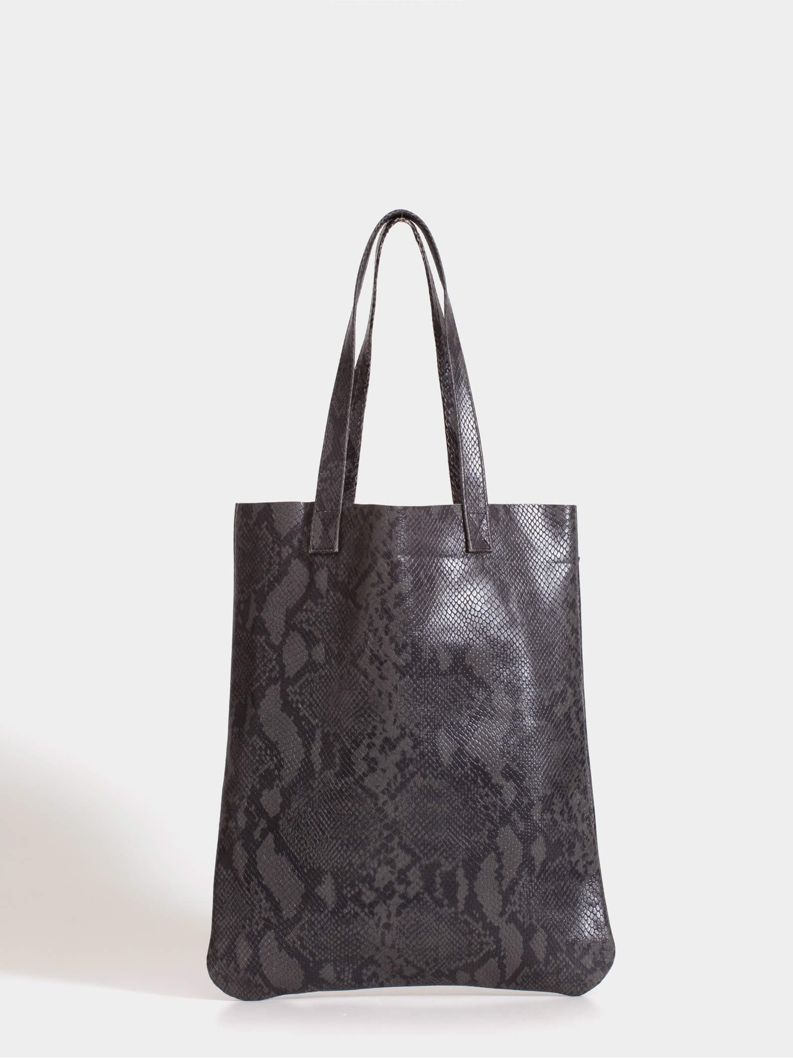 Tote Bag Gris de Cuero Génova